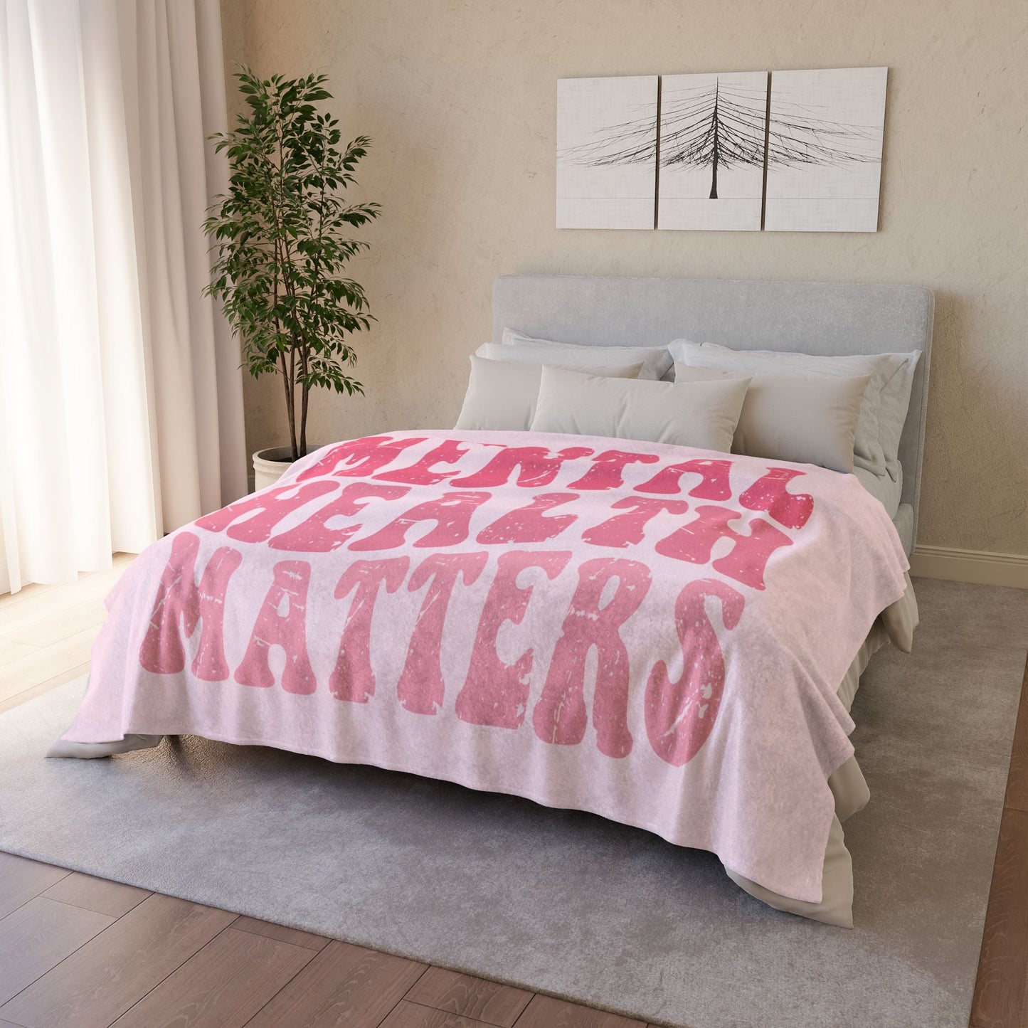 Mental Health Matters Blanket Printify