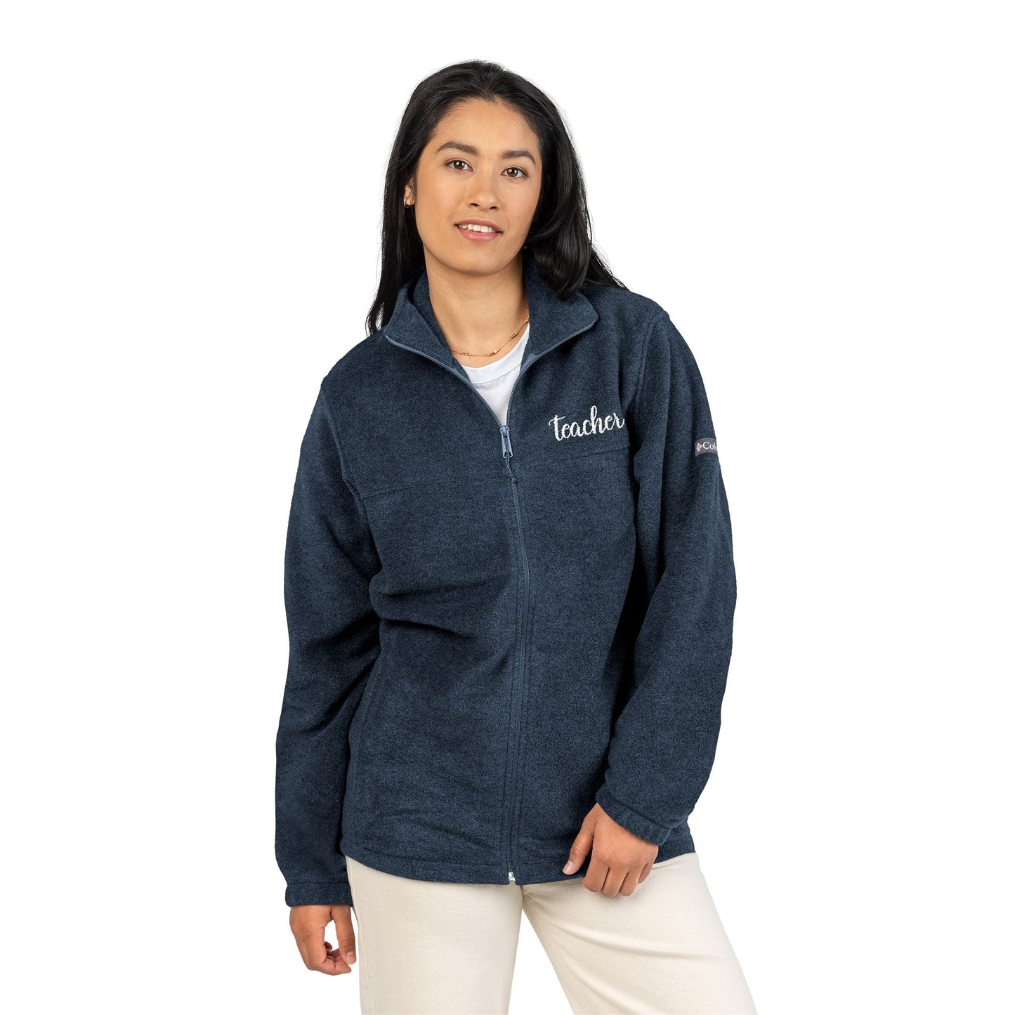 Teacher Unisex Columbia Fleece Jacket (Embroidered) Printify