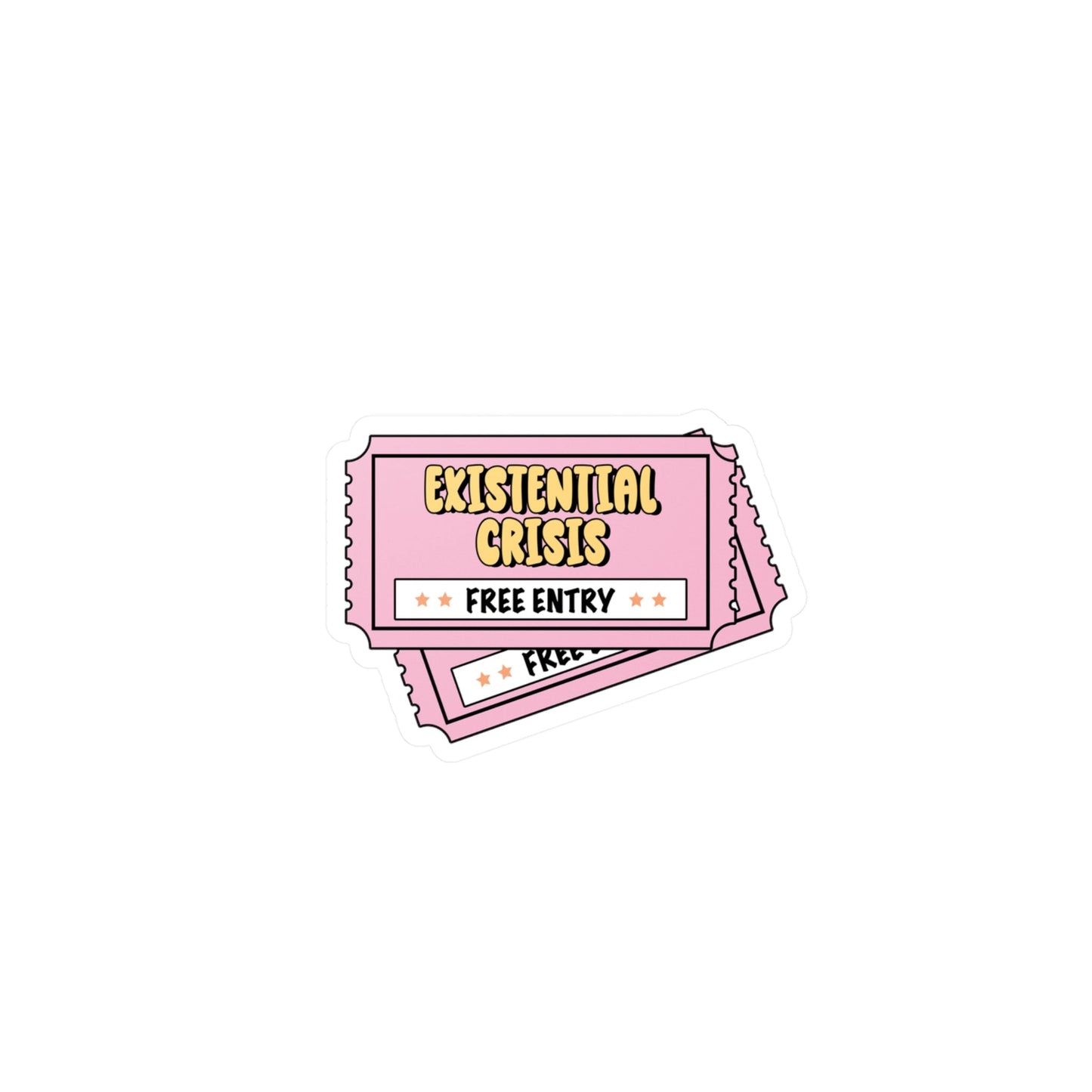 Existential Crisis Ticket Vinyl Decal