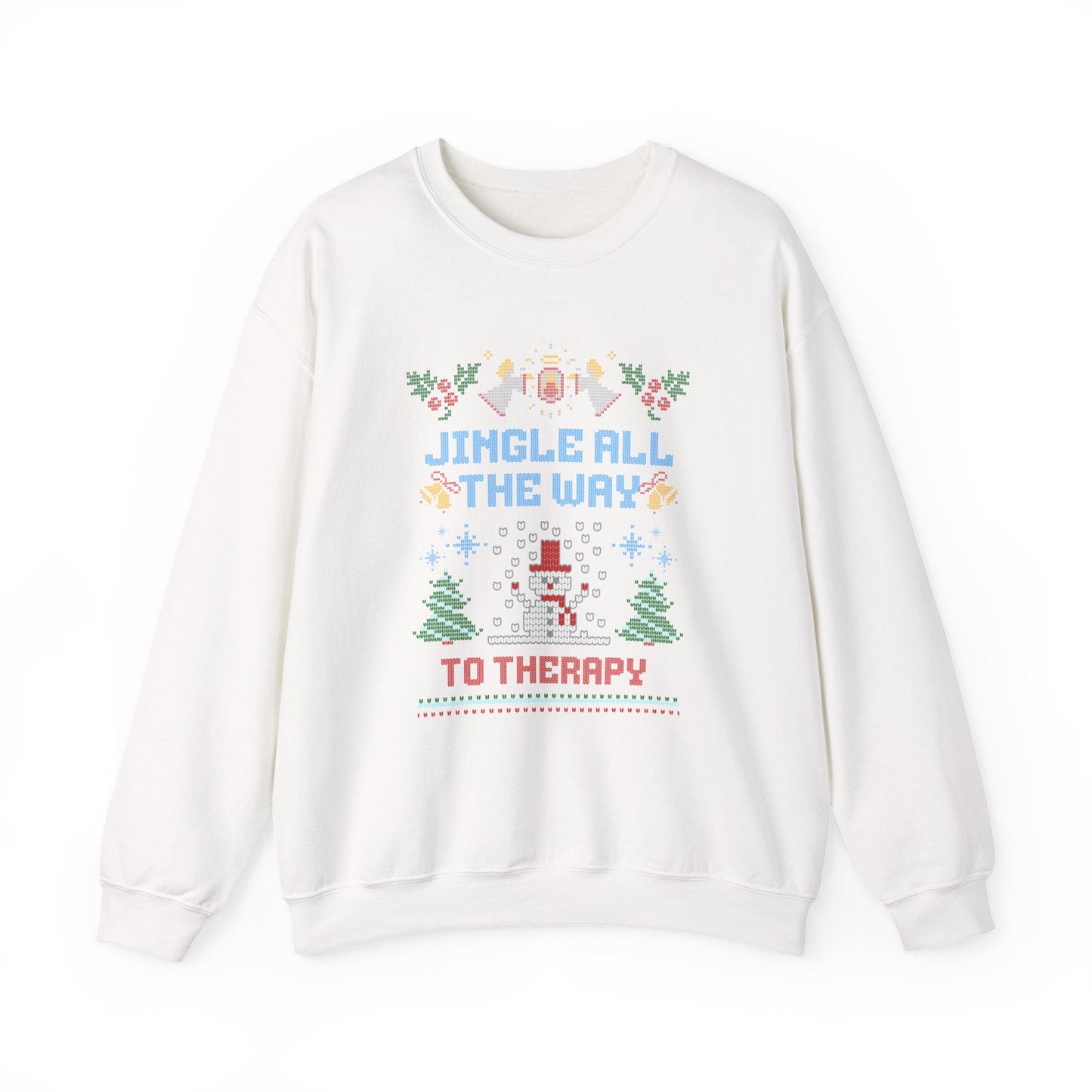 Jingle All The Way To Therapy Crewneck Printify