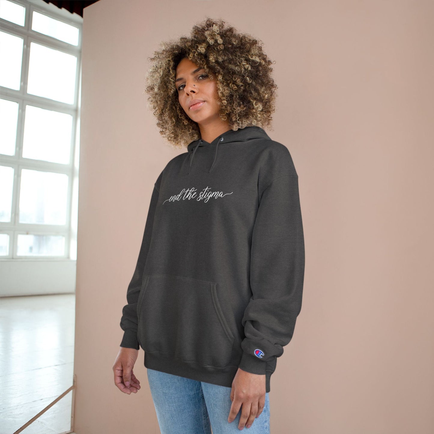 End the Stigma Champion Hoodie Printify