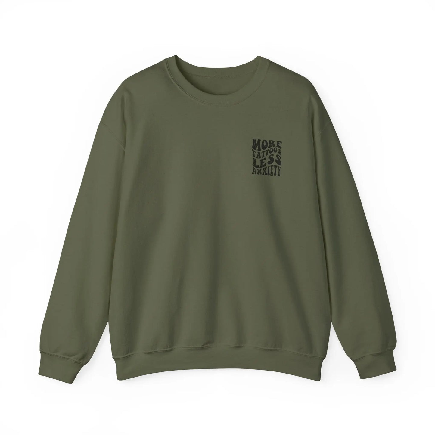More Tattoos, Less Anxiety Crewneck - MindLyssMoments LLC