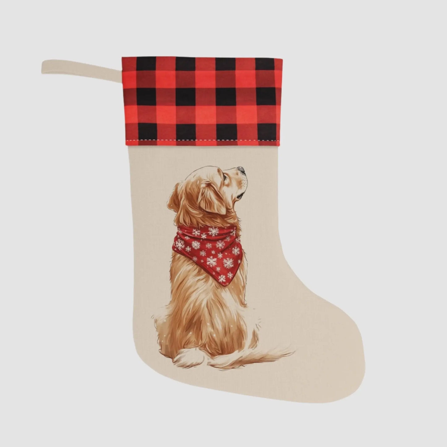 Golden Retriever Christmas Stocking - Personalization Available! - MindLyssMoments LLC