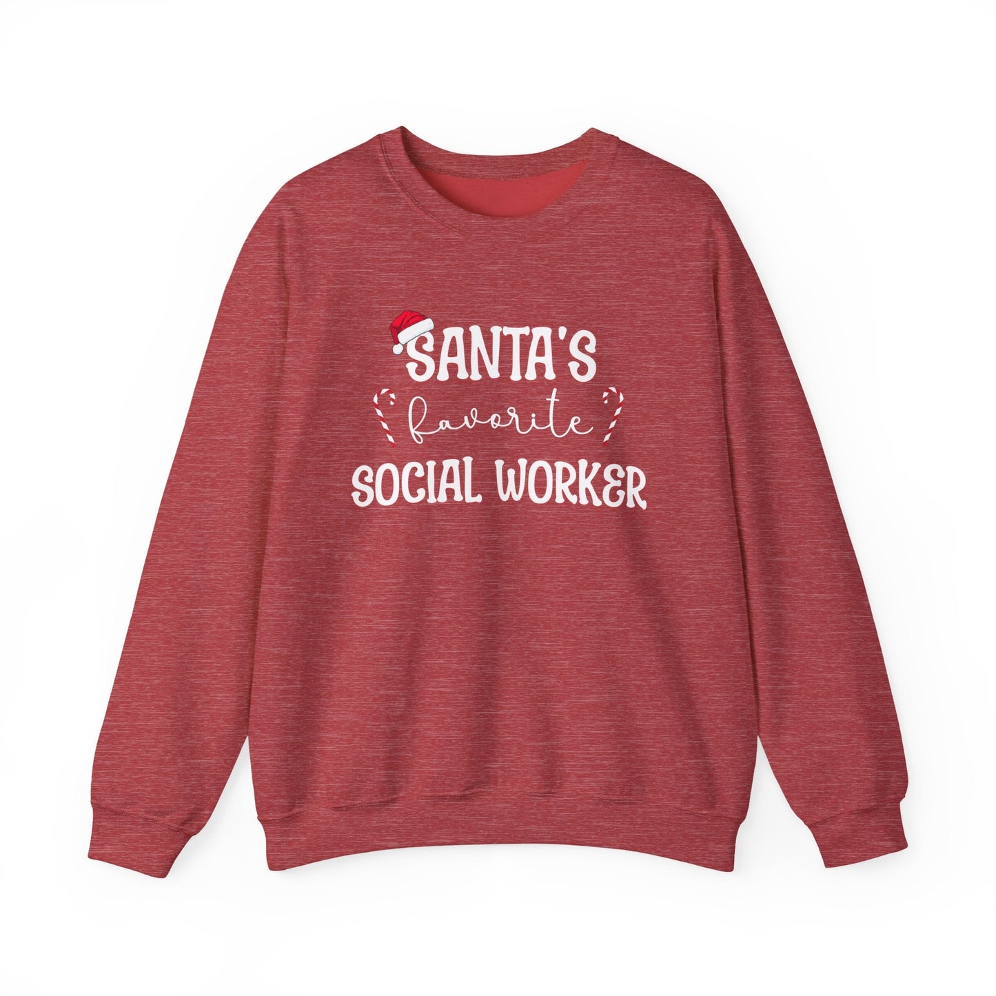 Santa's Favorite Social Worker Crewneck Printify
