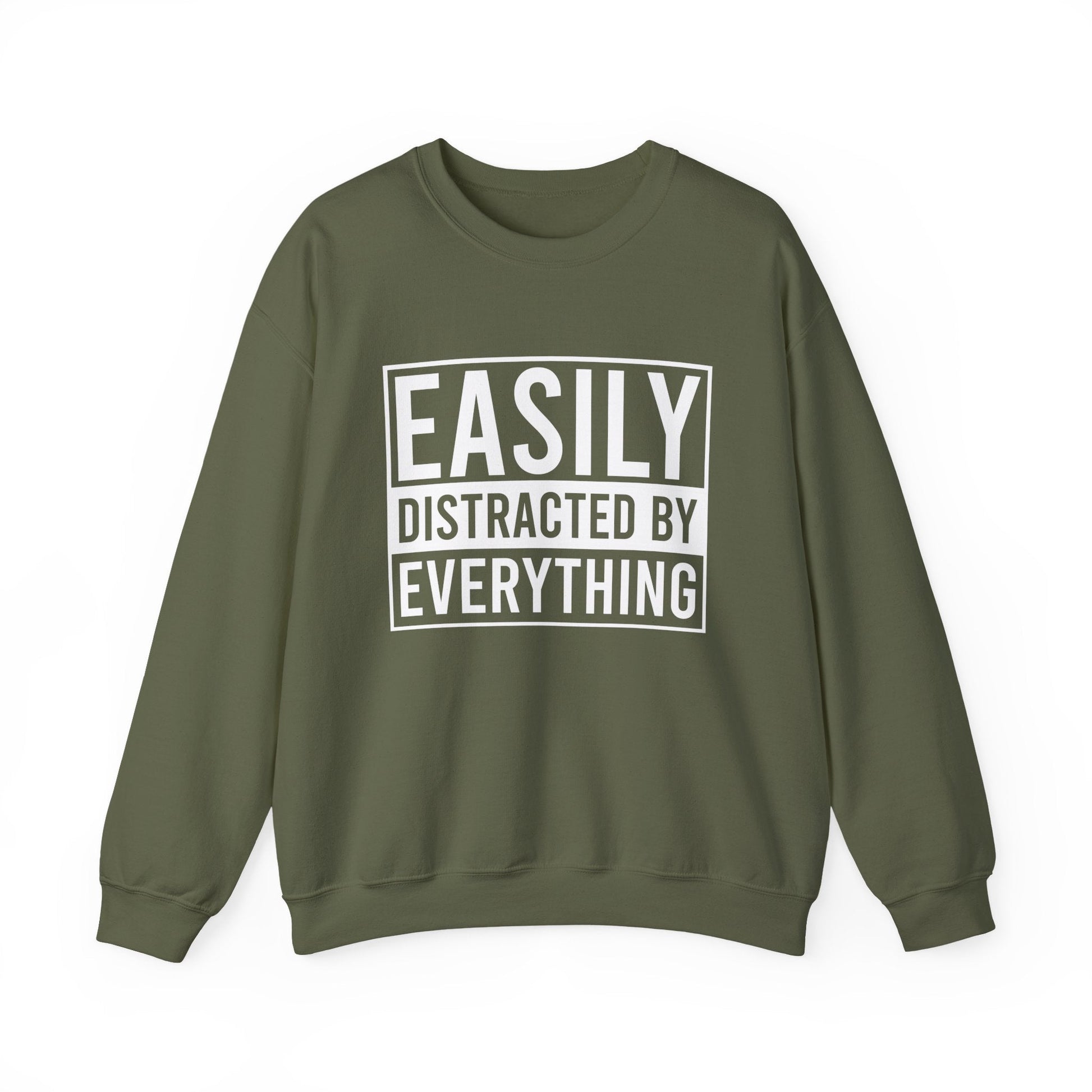 Easily Distracted by Everything Crewneck Printify