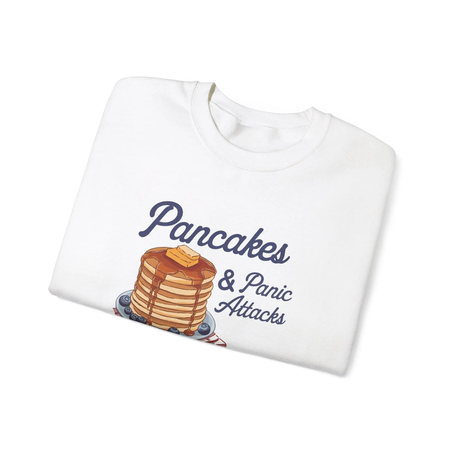 Pancakes and Panic Attacks Crewneck - MindLyssMoments LLC