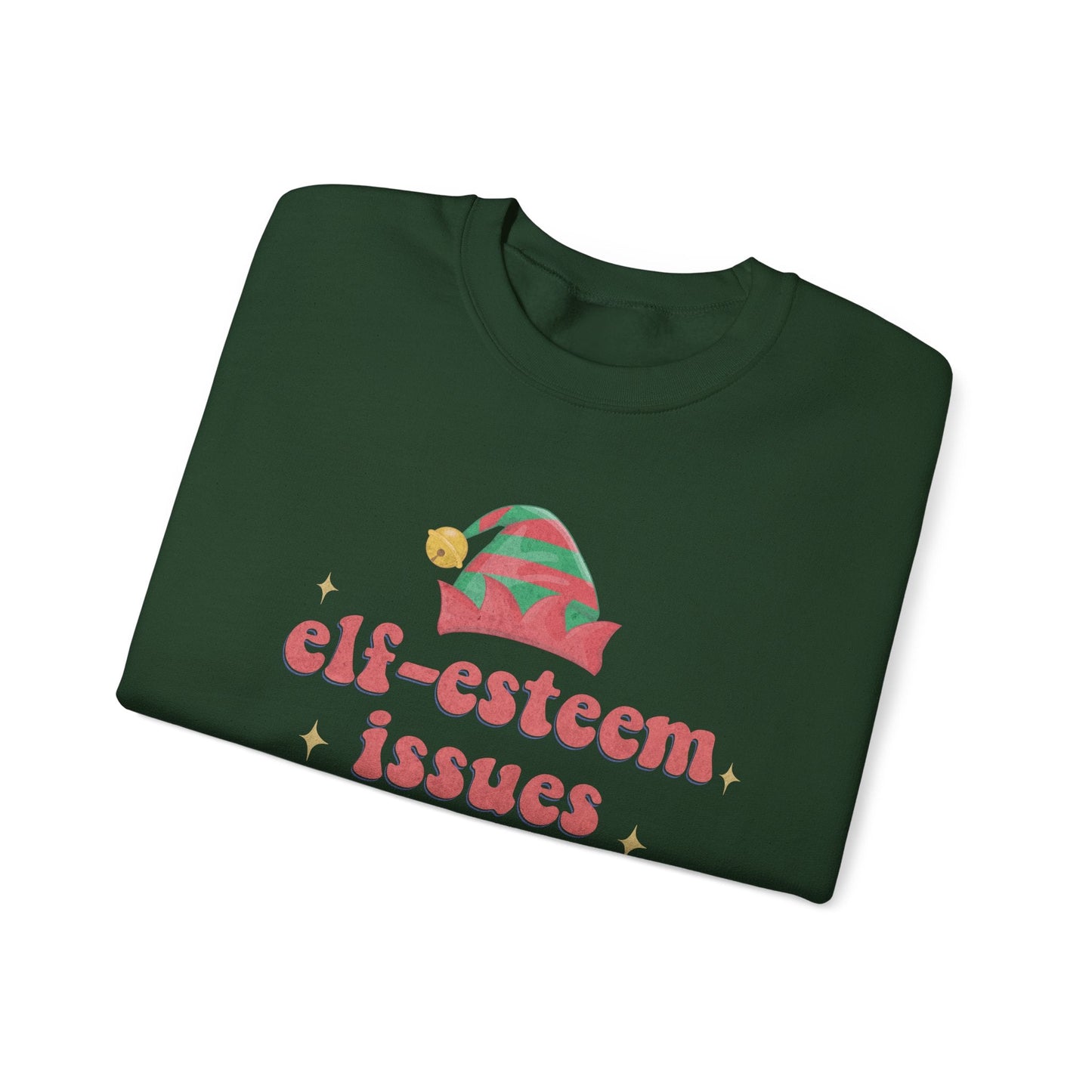 Elf-Esteem Issues Crewneck Printify
