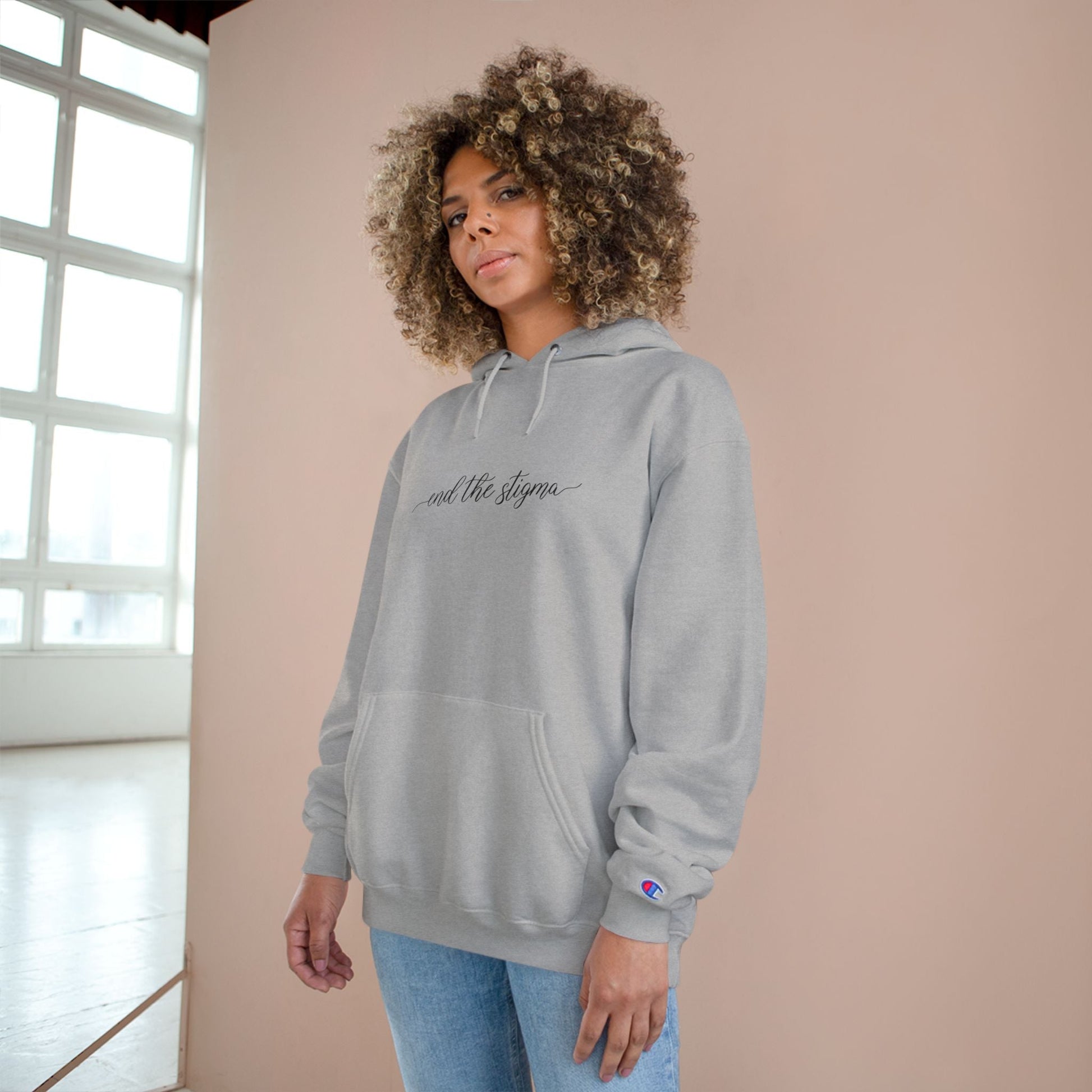 End the Stigma Champion Hoodie Printify