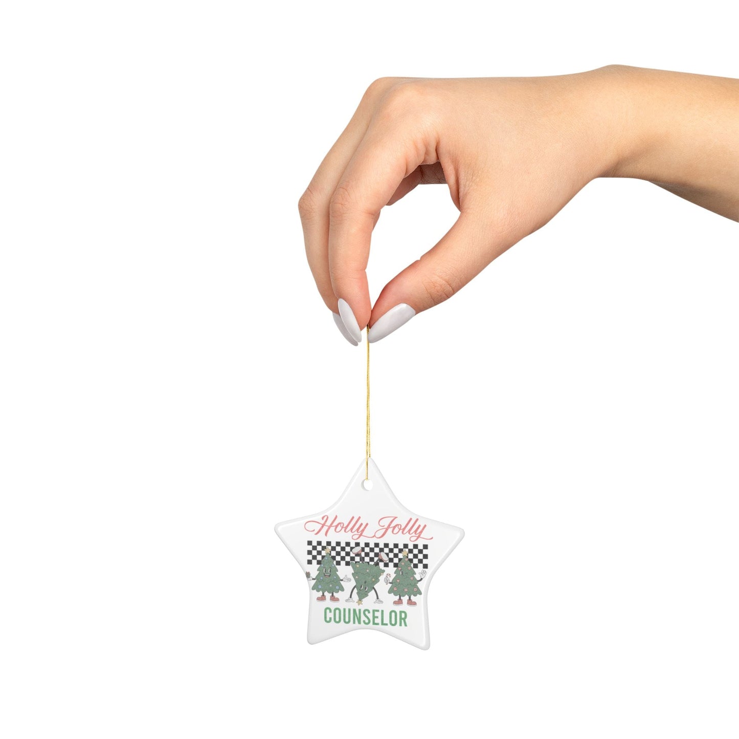 Holly Jolly Counselor Ornament Printify