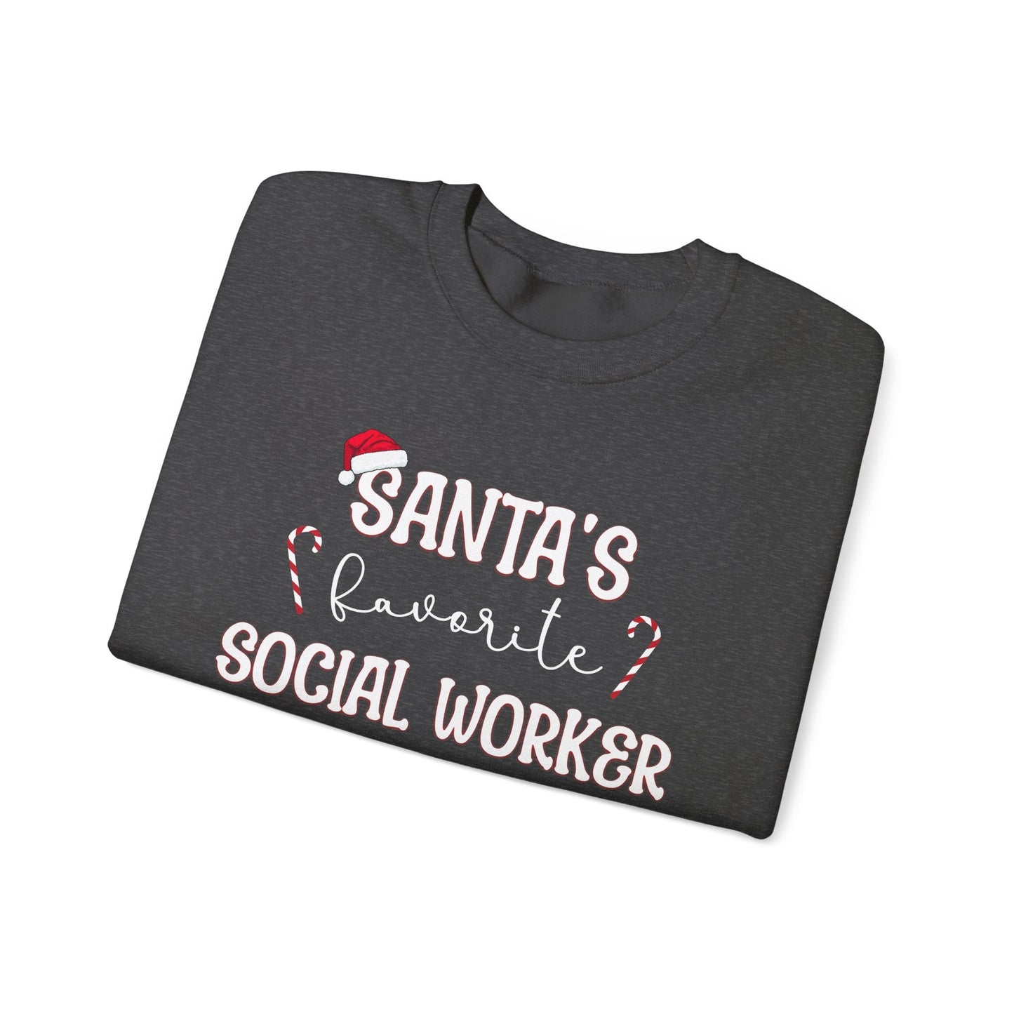 Santa's Favorite Social Worker Crewneck Printify