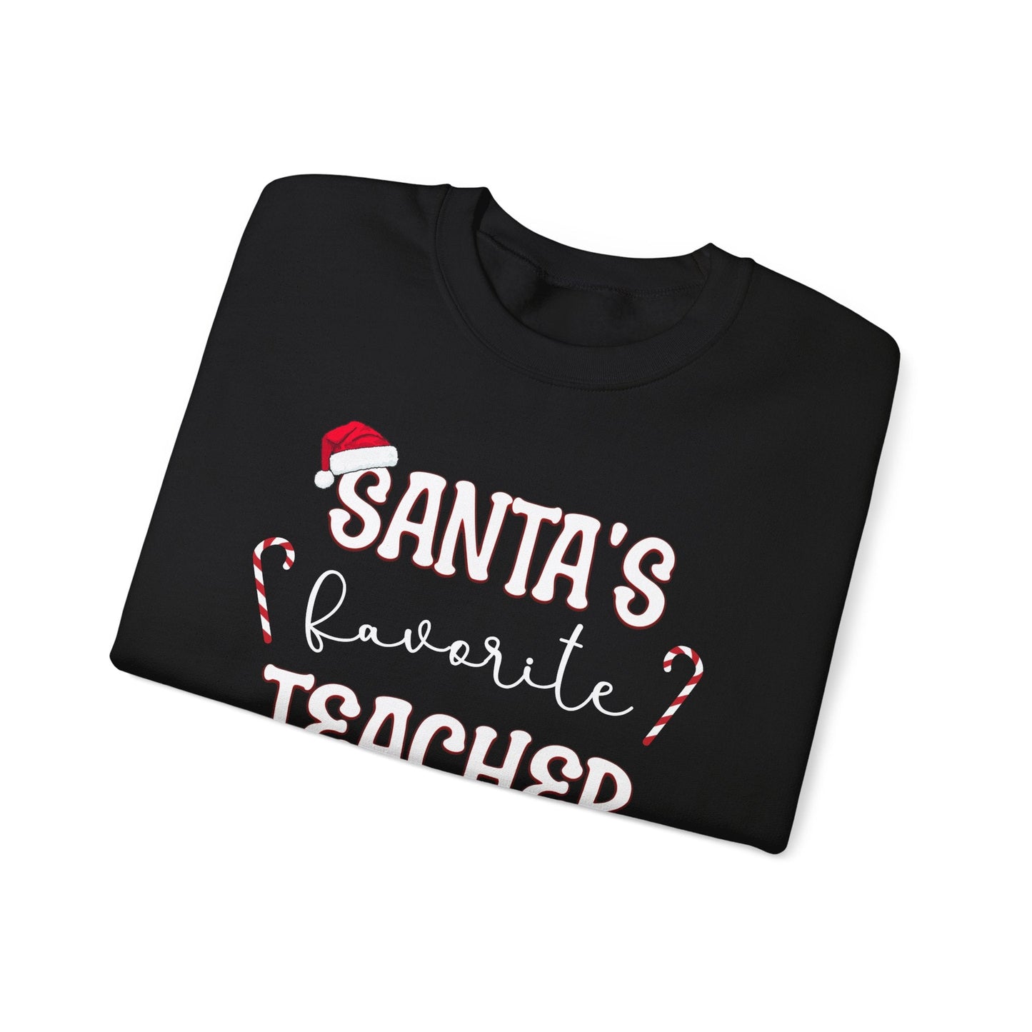 Santa's Favorite Teacher Crewneck Printify
