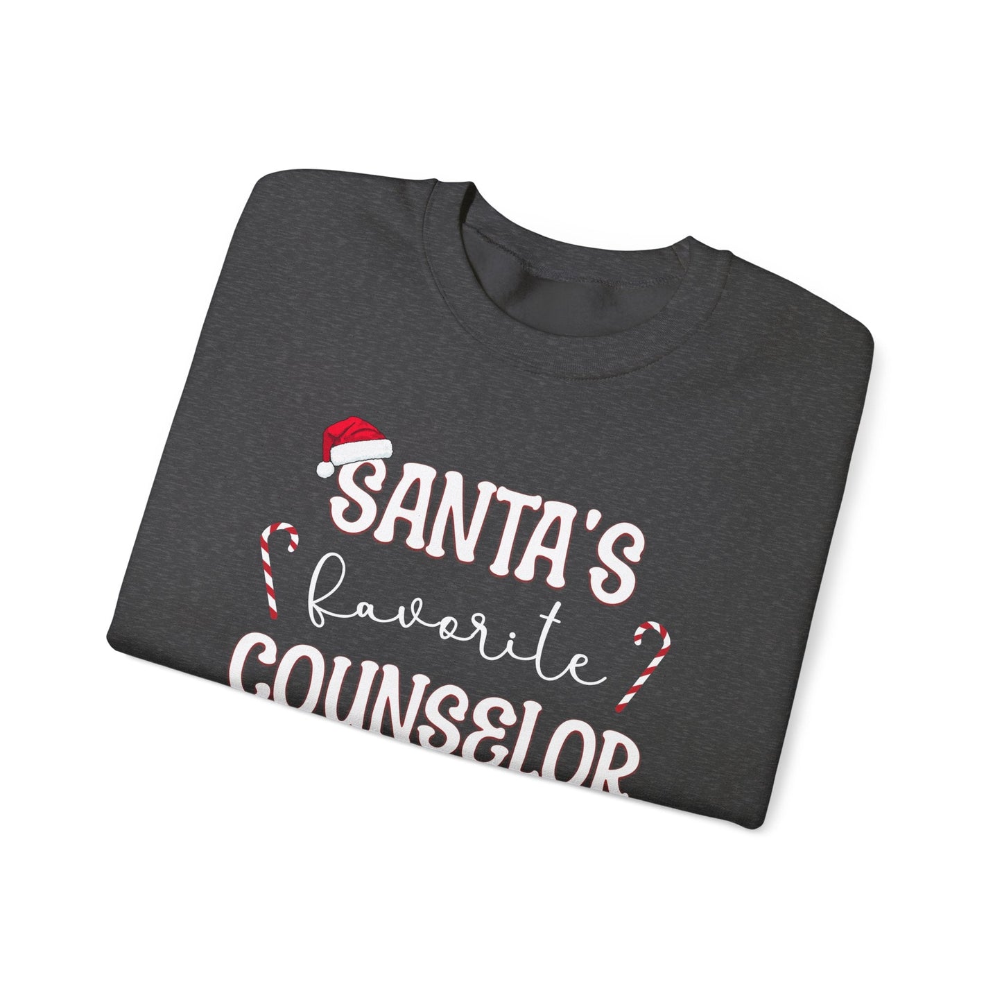 Santa's Favorite Counselor Crewneck Printify