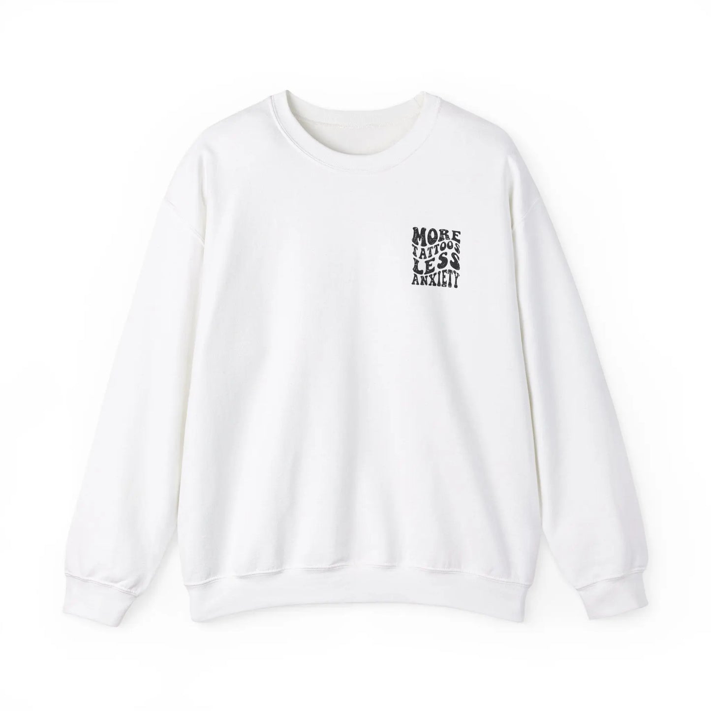 More Tattoos, Less Anxiety Crewneck - MindLyssMoments LLC