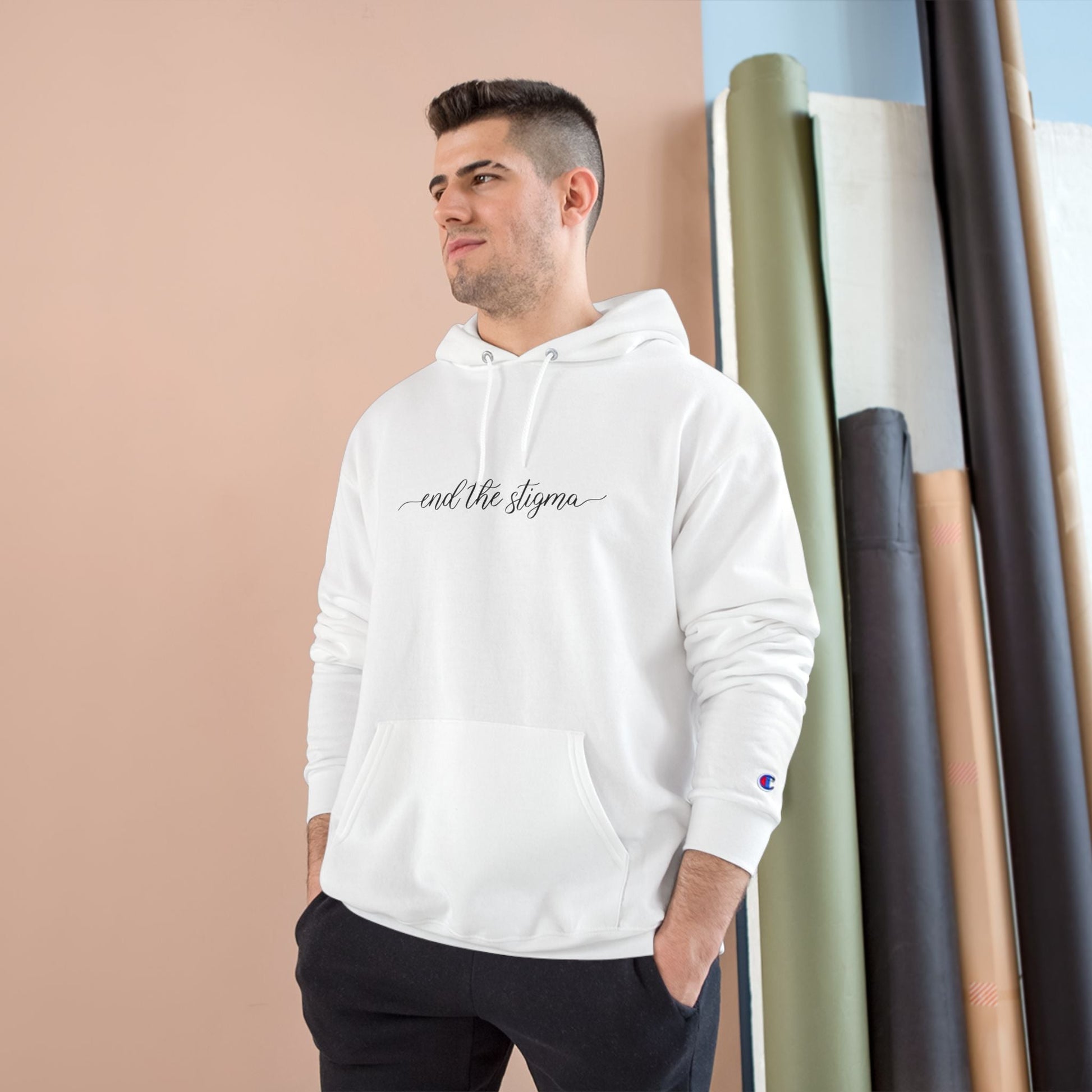 End the Stigma Champion Hoodie Printify