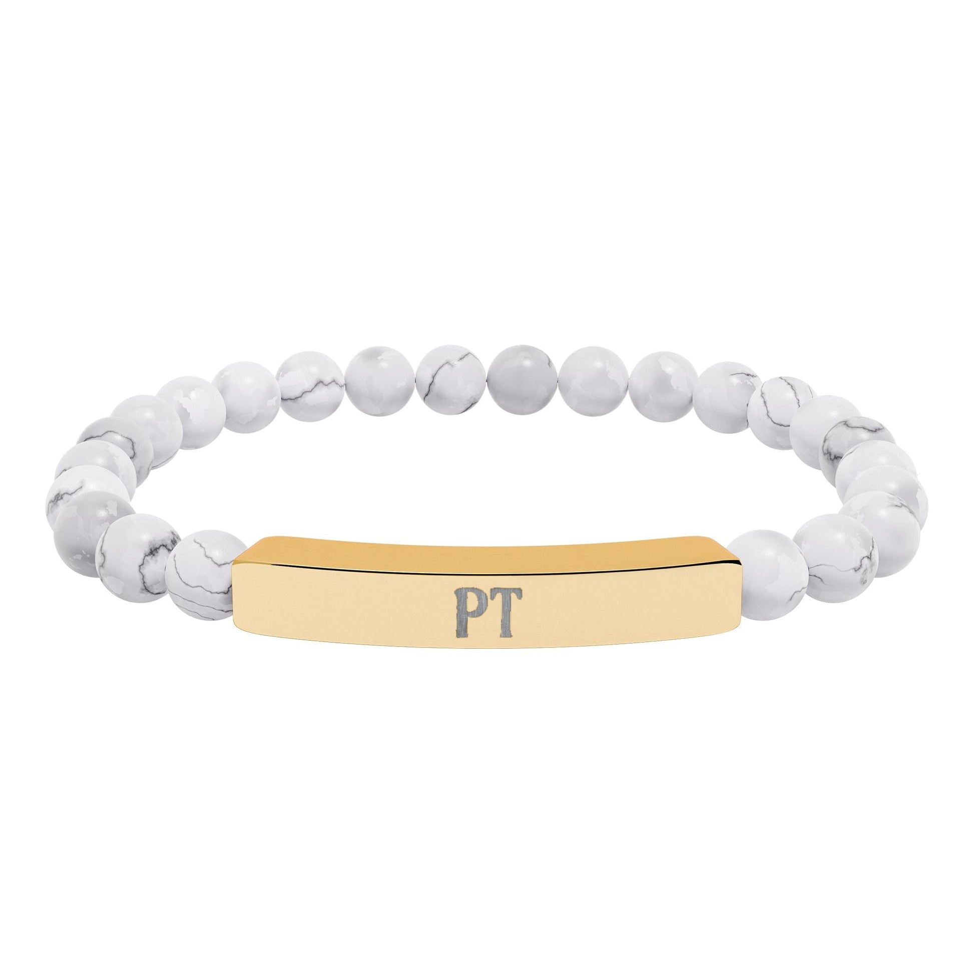 PT Natural Stone Engraved Bar Bracelet Printify