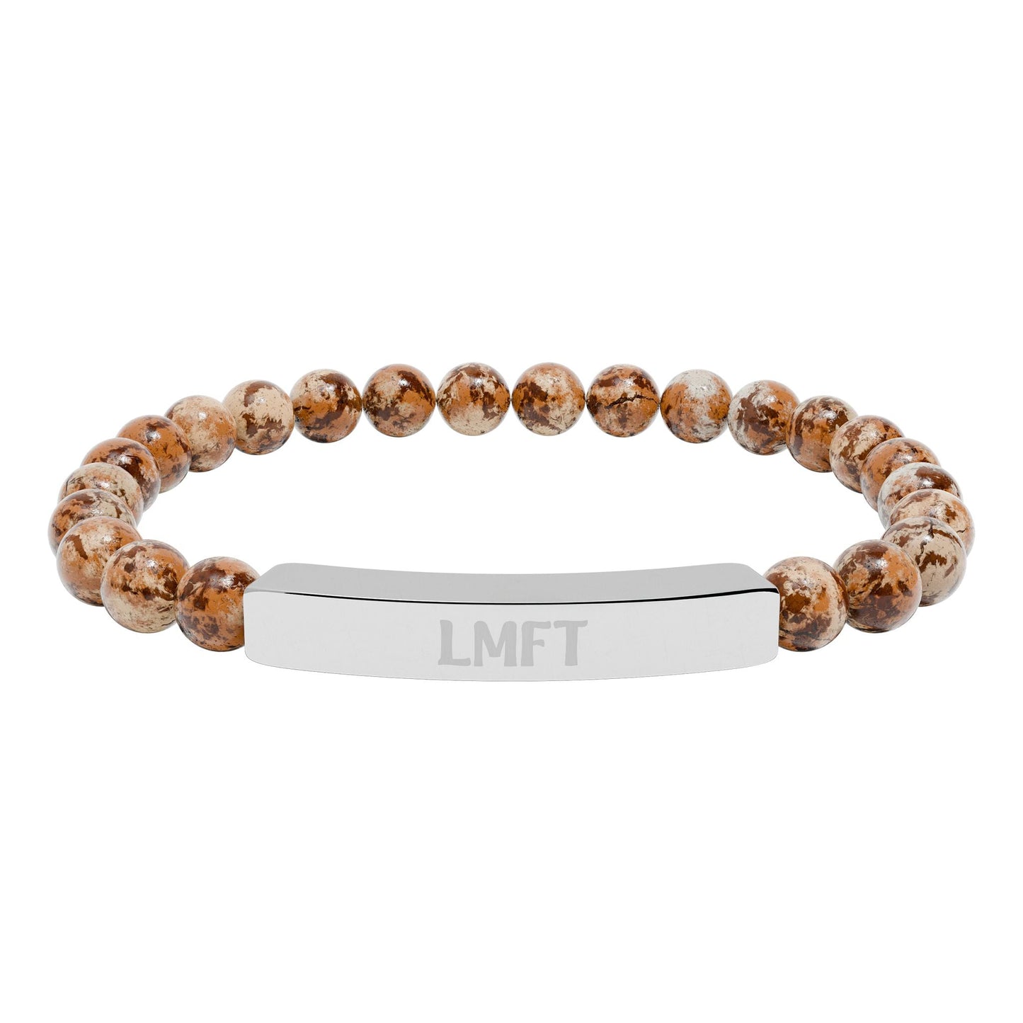 LMFT Natural Stone Stretch Bar Bracelet Printify