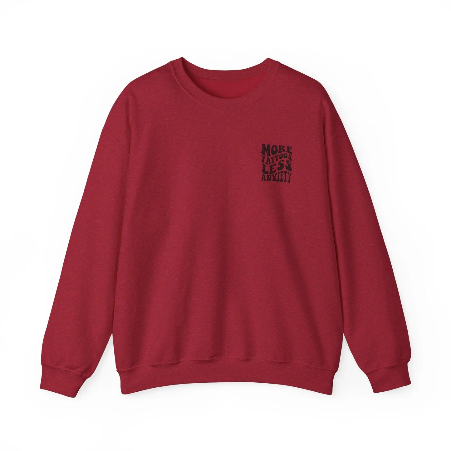 More Tattoos, Less Anxiety Crewneck - MindLyssMoments LLC