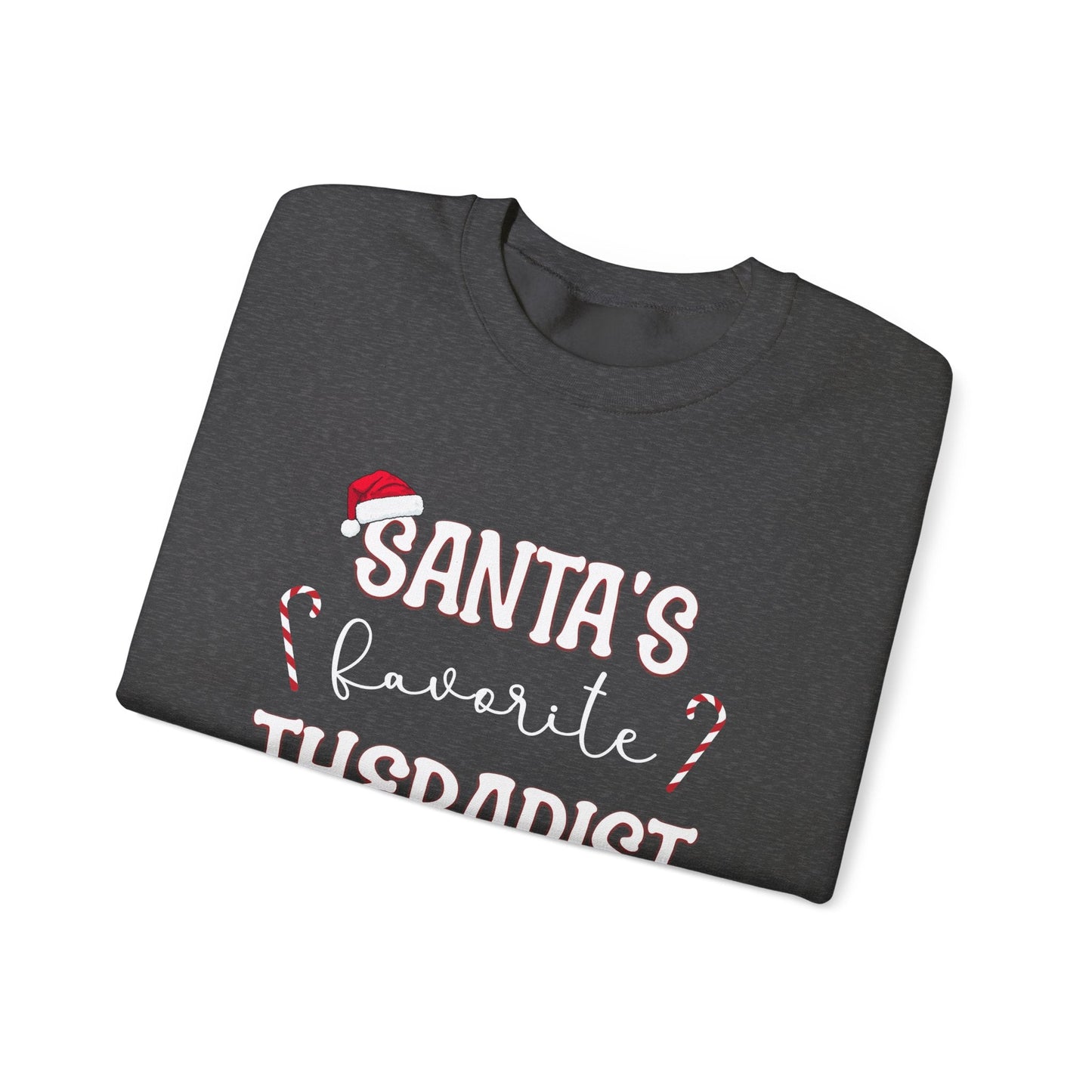 Santa's Favorite Therapist Crewneck Printify