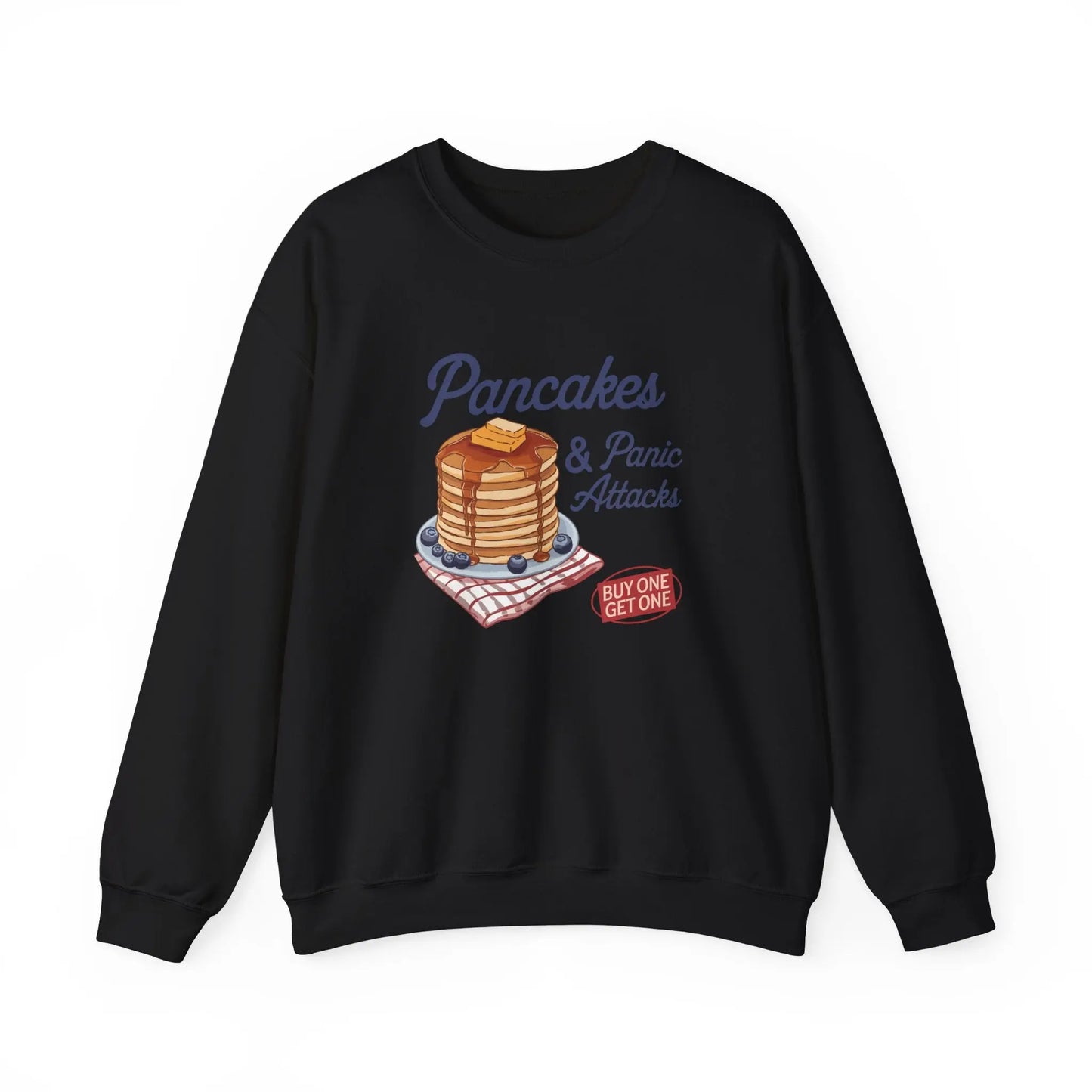 Pancakes and Panic Attacks Crewneck - MindLyssMoments LLC
