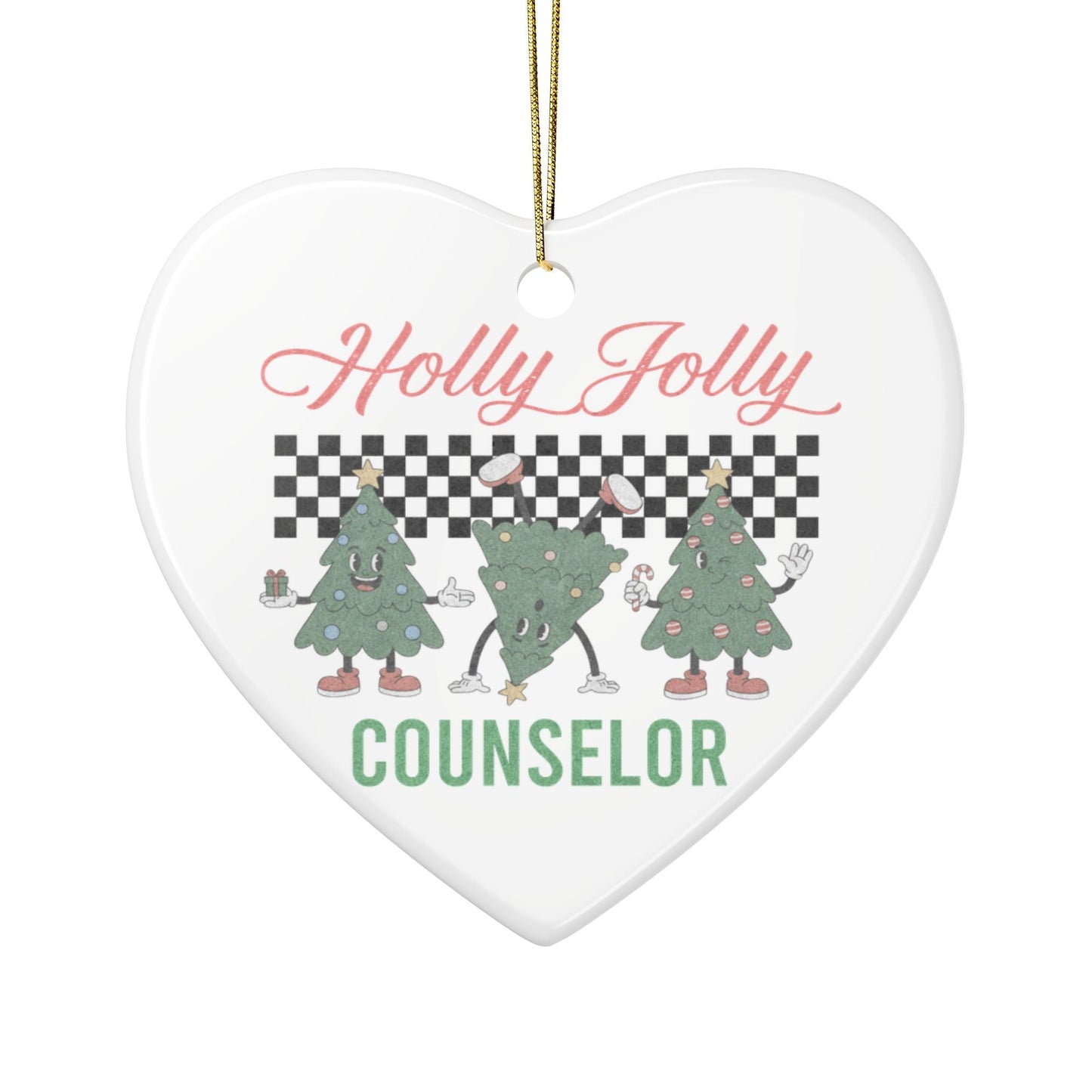 Holly Jolly Counselor Ornament Printify