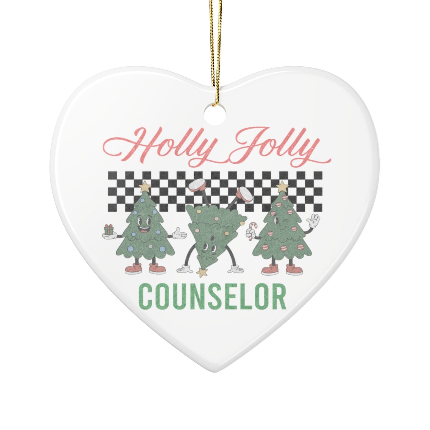 Holly Jolly Counselor Ornament Printify