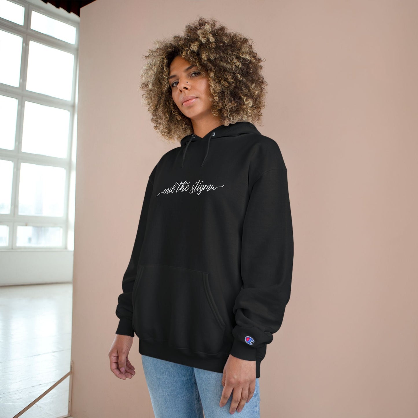 End the Stigma Champion Hoodie Printify