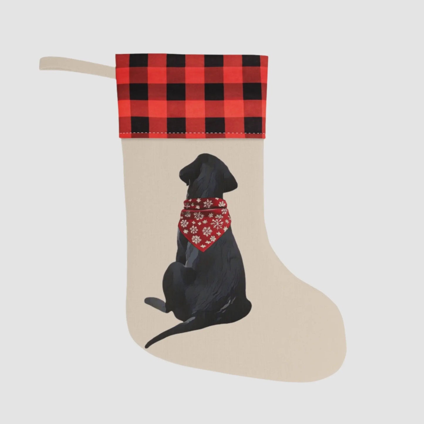Black Lab Christmas Stocking - Personalization Available! - MindLyssMoments LLC