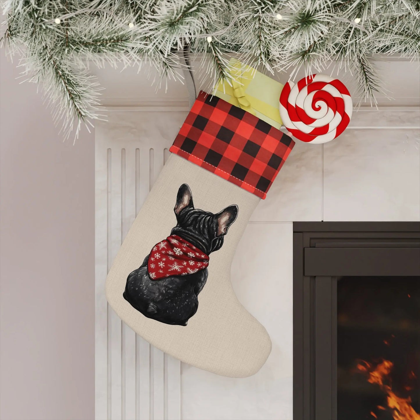 French Bulldog Christmas Stocking - Personalization Available! - MindLyssMoments LLC