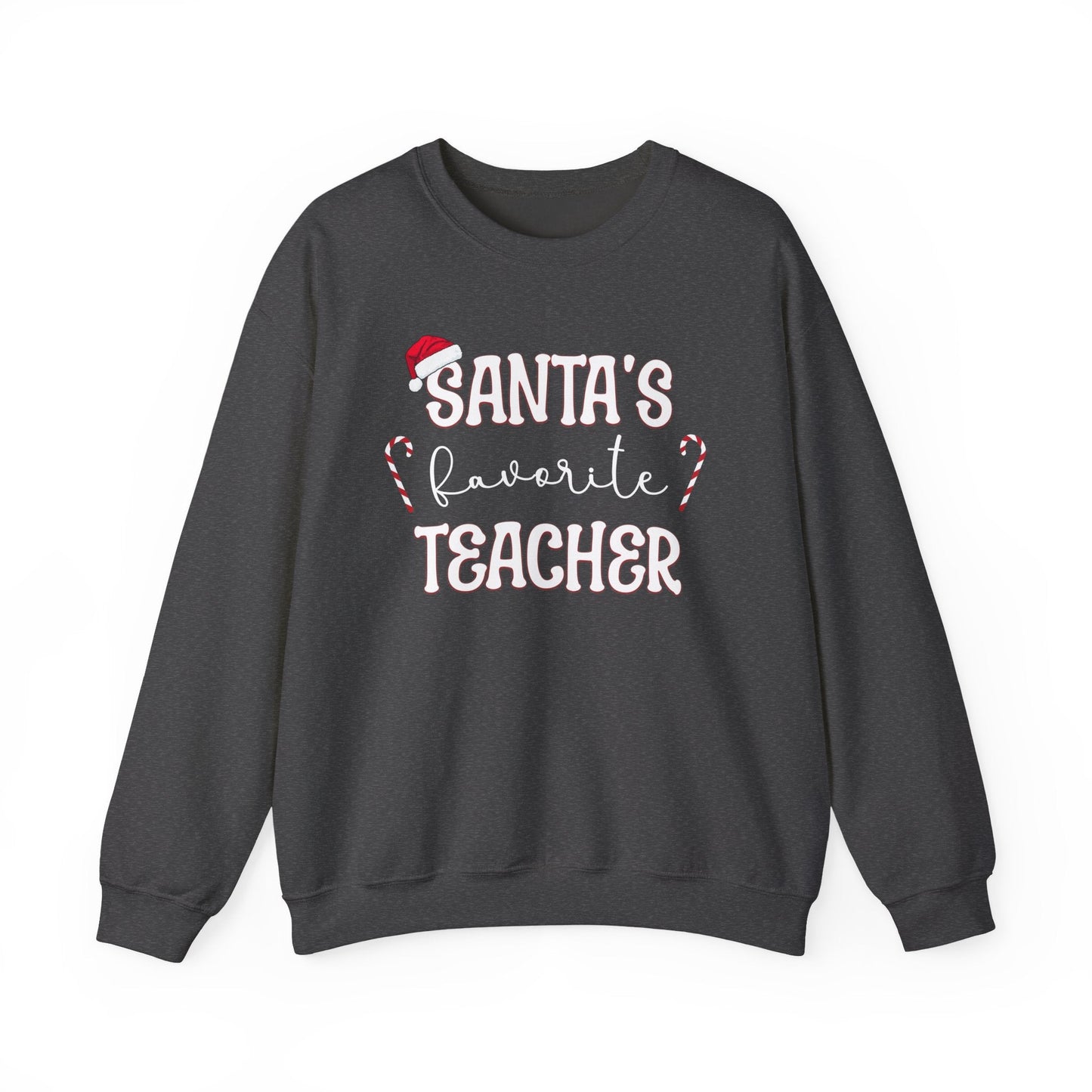 Santa's Favorite Teacher Crewneck Printify