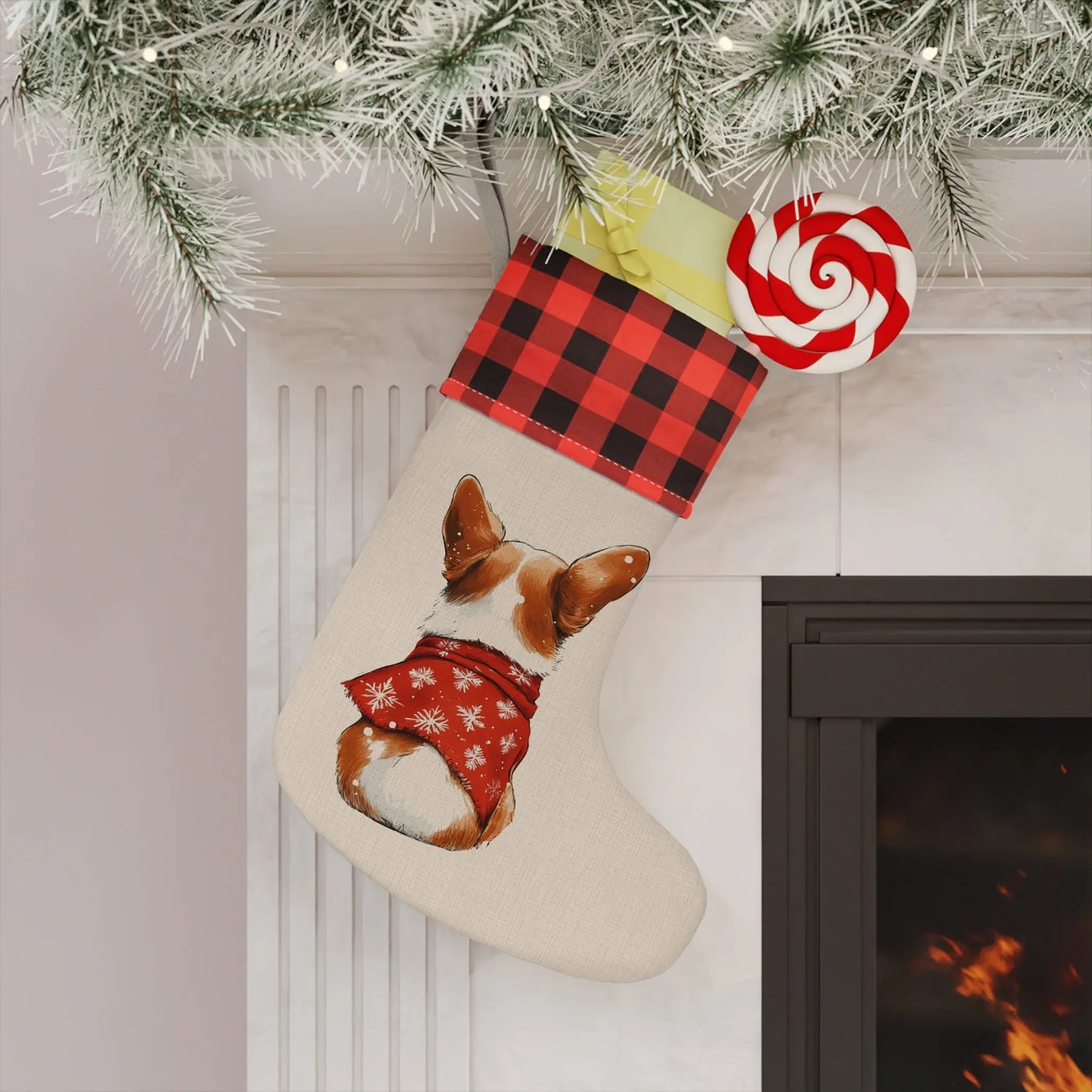 Corgi Christmas Stocking - Personalization Available! - MindLyssMoments LLC