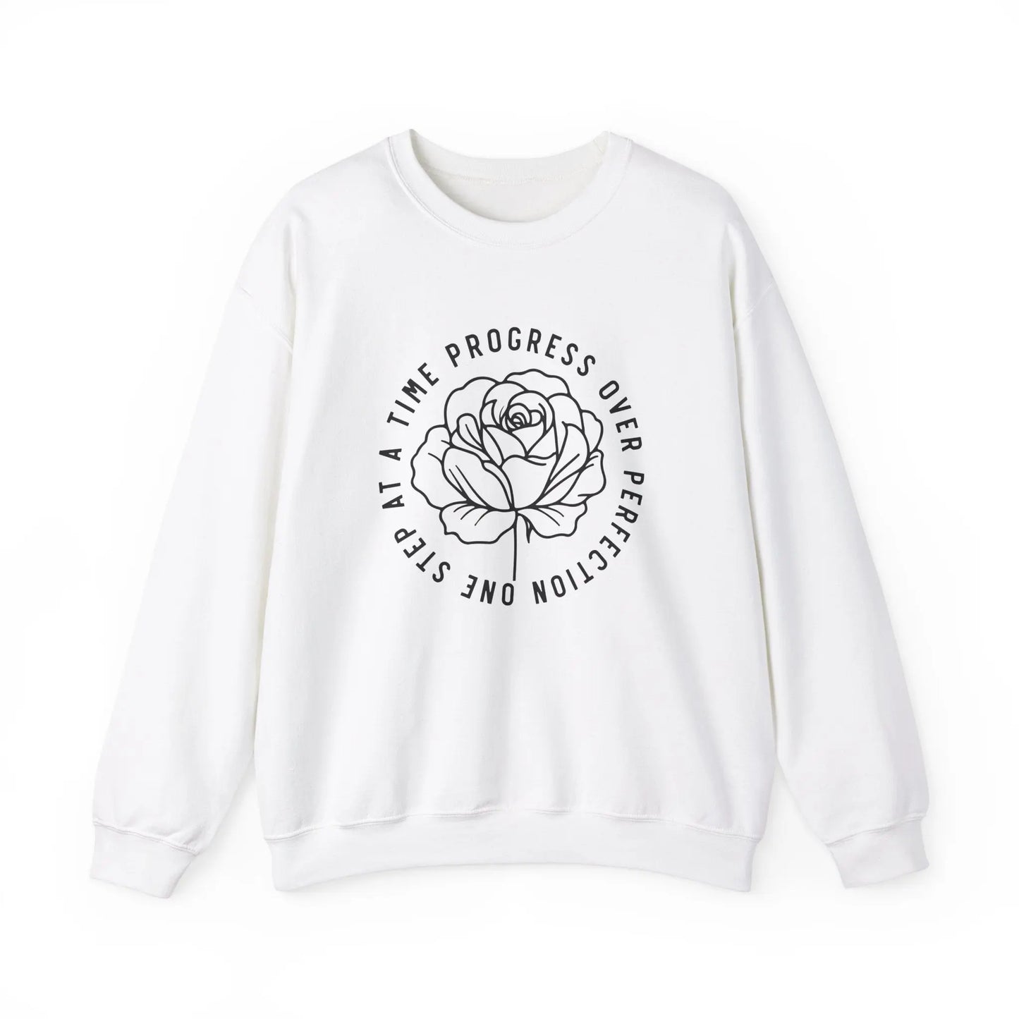 Progress Over Perfection One Step At A Time Crewneck - MindLyssMoments LLC
