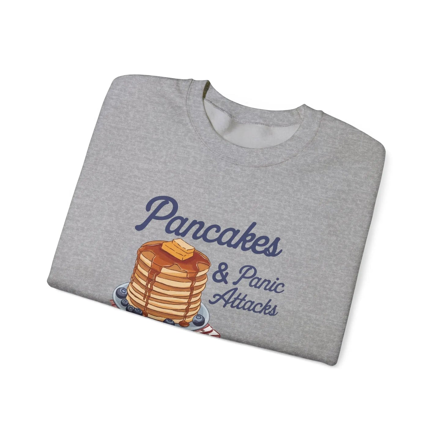 Pancakes and Panic Attacks Crewneck - MindLyssMoments LLC
