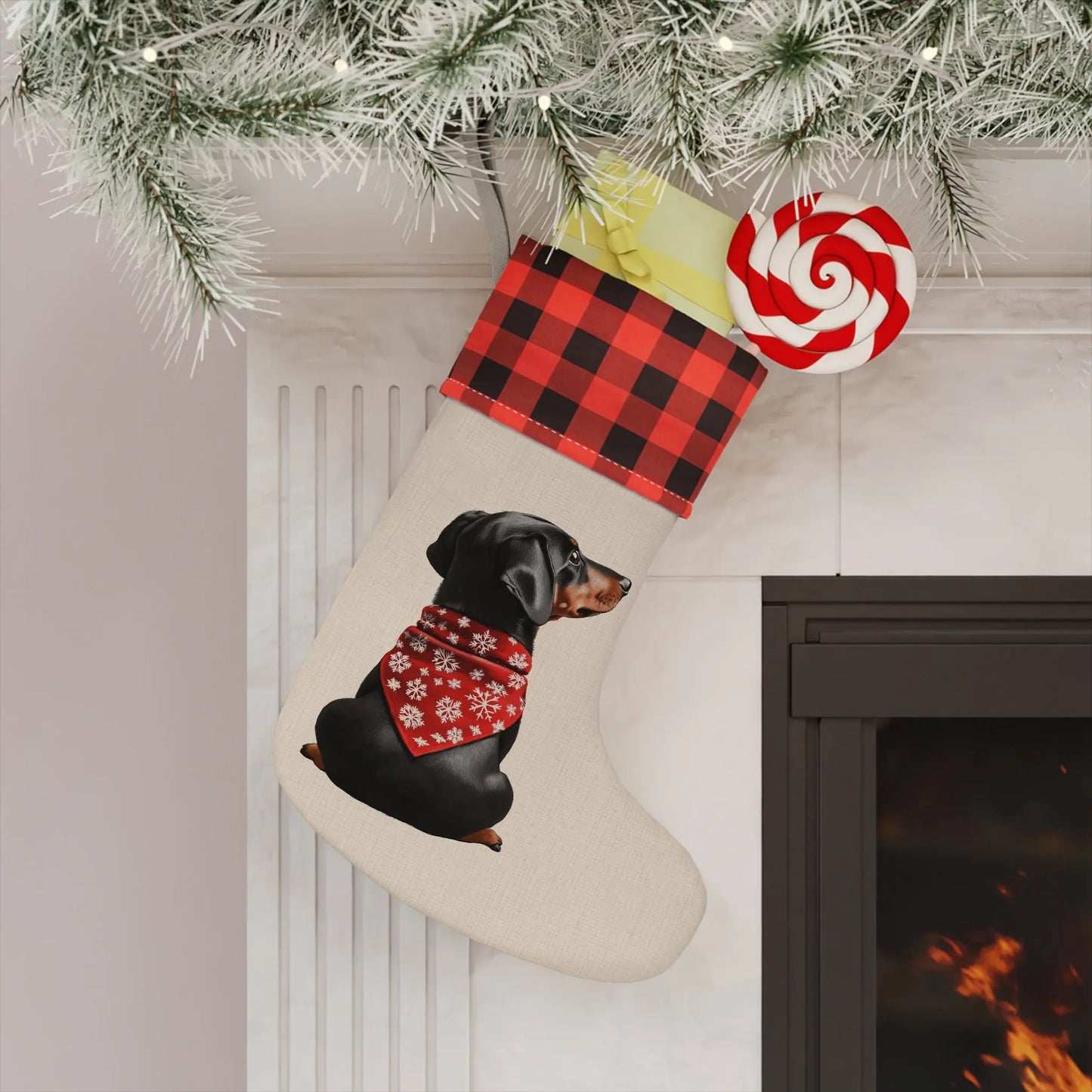Dachshund Christmas Stocking - Personalization Available! - MindLyssMoments LLC