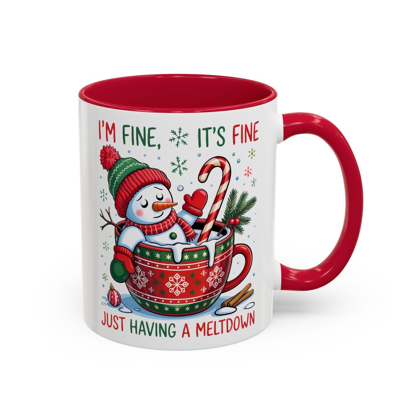 I'm Fine. It's Fine. Just Having a Meltdown Mug (11oz, 15oz) Printify