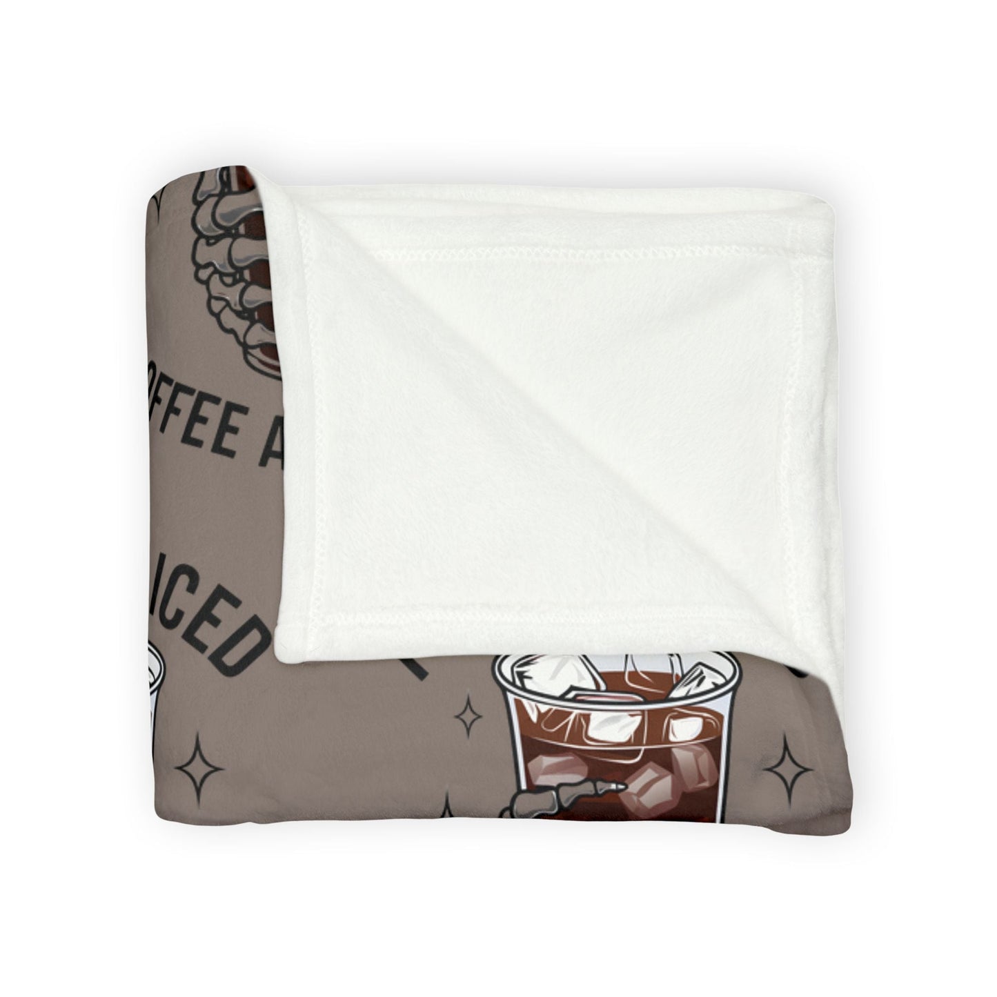 Fueled by Iced Coffee and Anxiety Blanket Printify