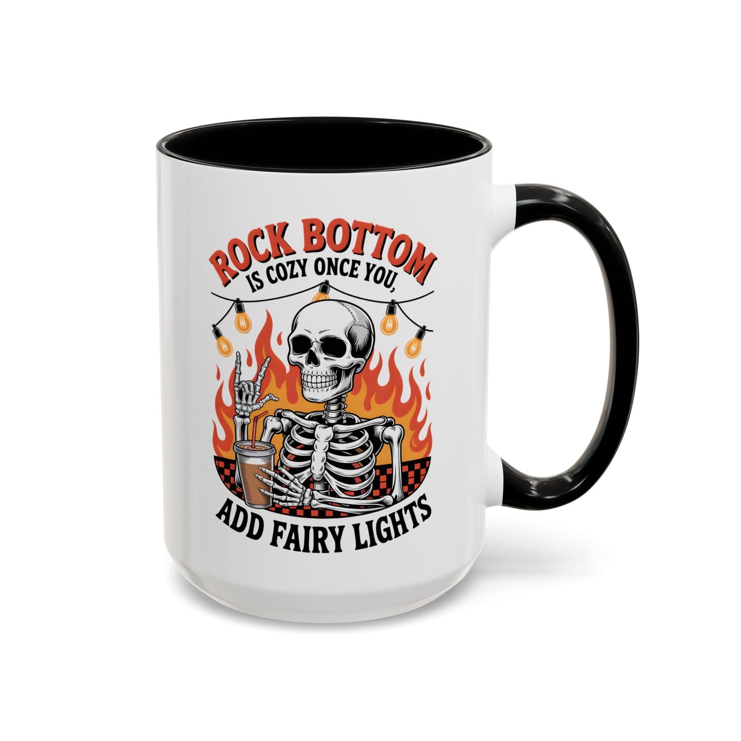 Rock Bottom Skeleton Mug (11oz, 15oz) Printify