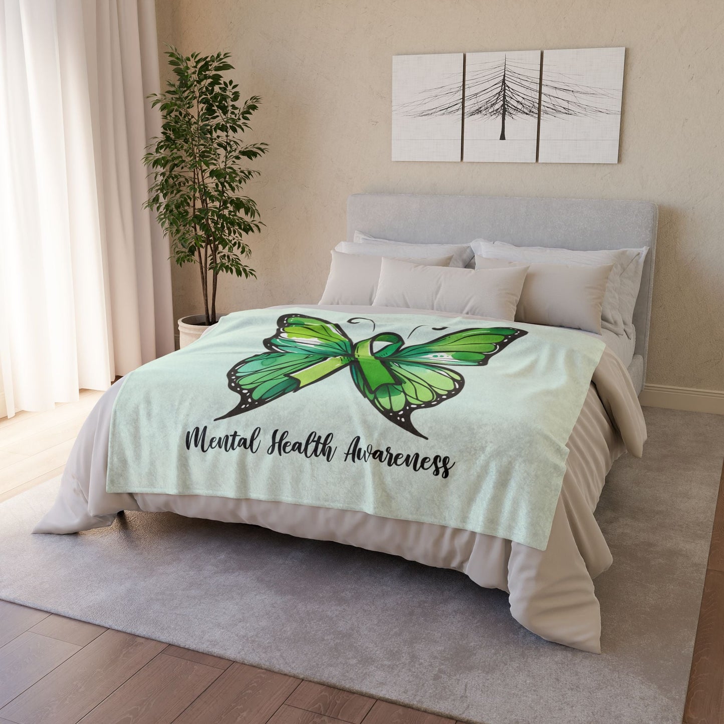 Mental Health Awareness Blanket Printify
