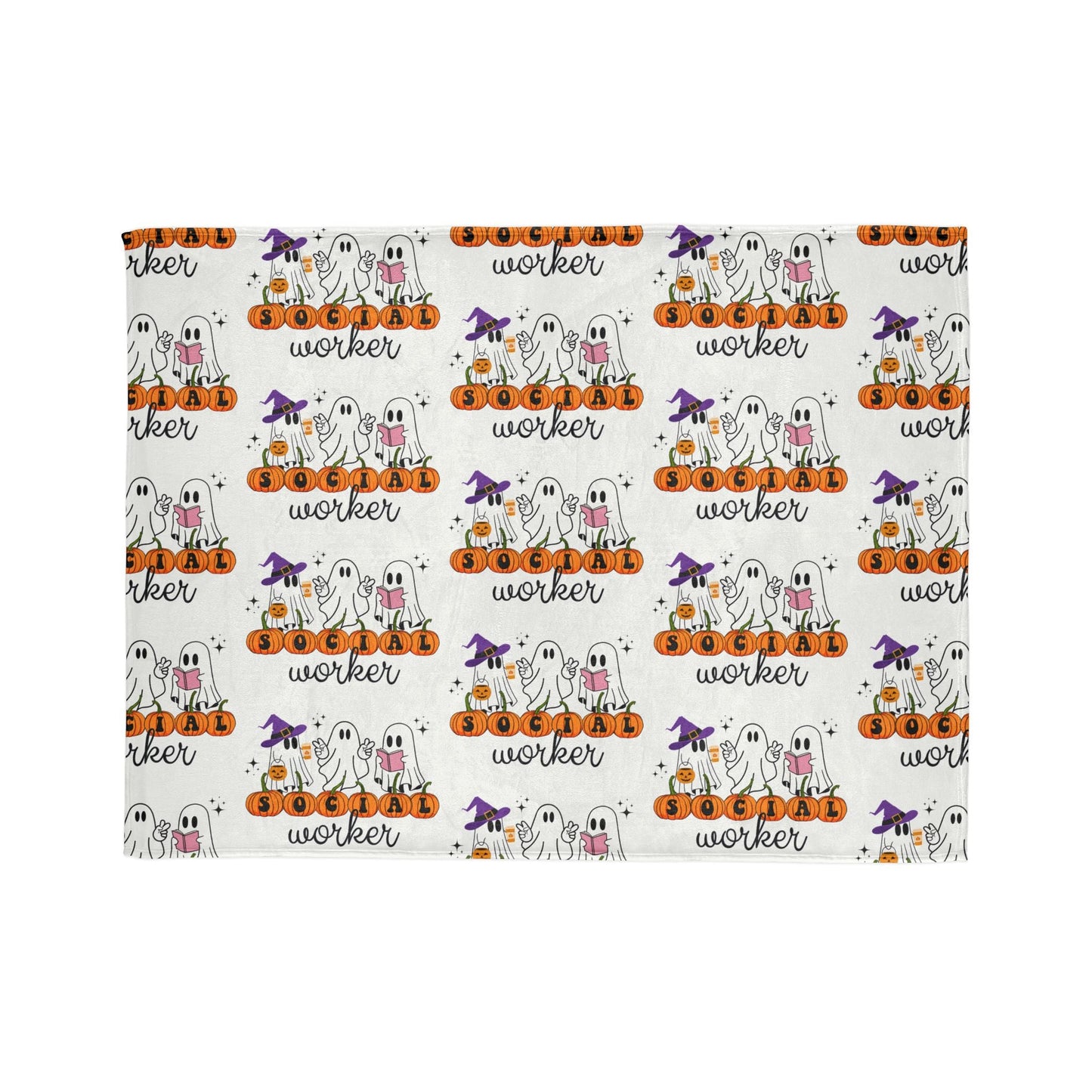 Social Worker Halloween Blanket Printify