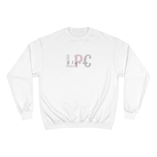 Personalized LPC Champion Sweatshirt - MindLyssMoments LLC