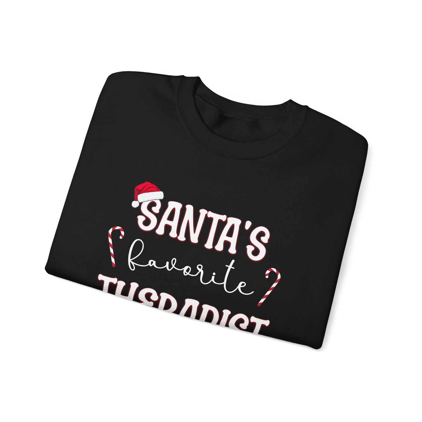 Santa's Favorite Therapist Crewneck Printify
