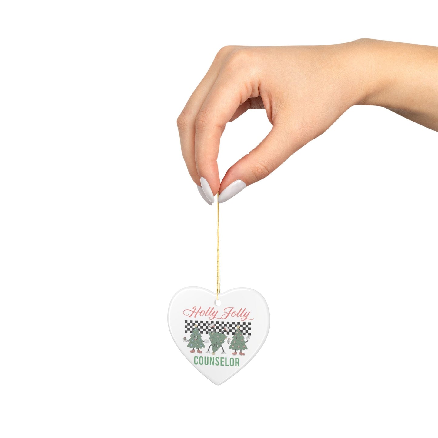 Holly Jolly Counselor Ornament Printify