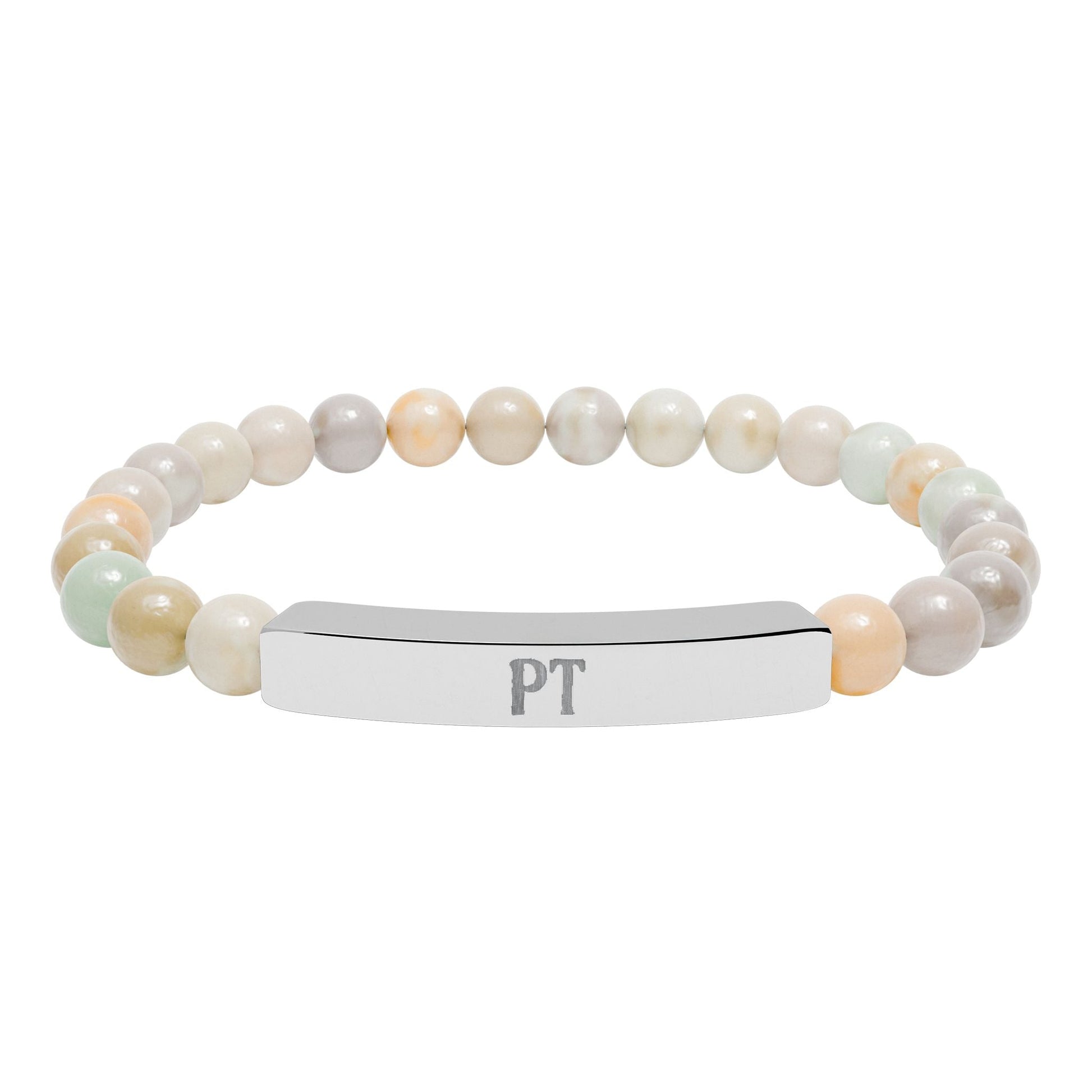 PT Natural Stone Engraved Bar Bracelet Printify