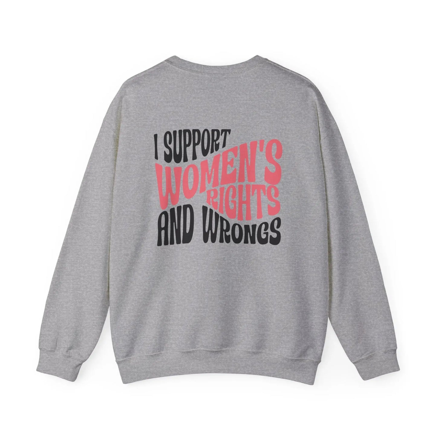 I Support Women’s Rights and Wrongs Crewneck - MindLyssMoments LLC