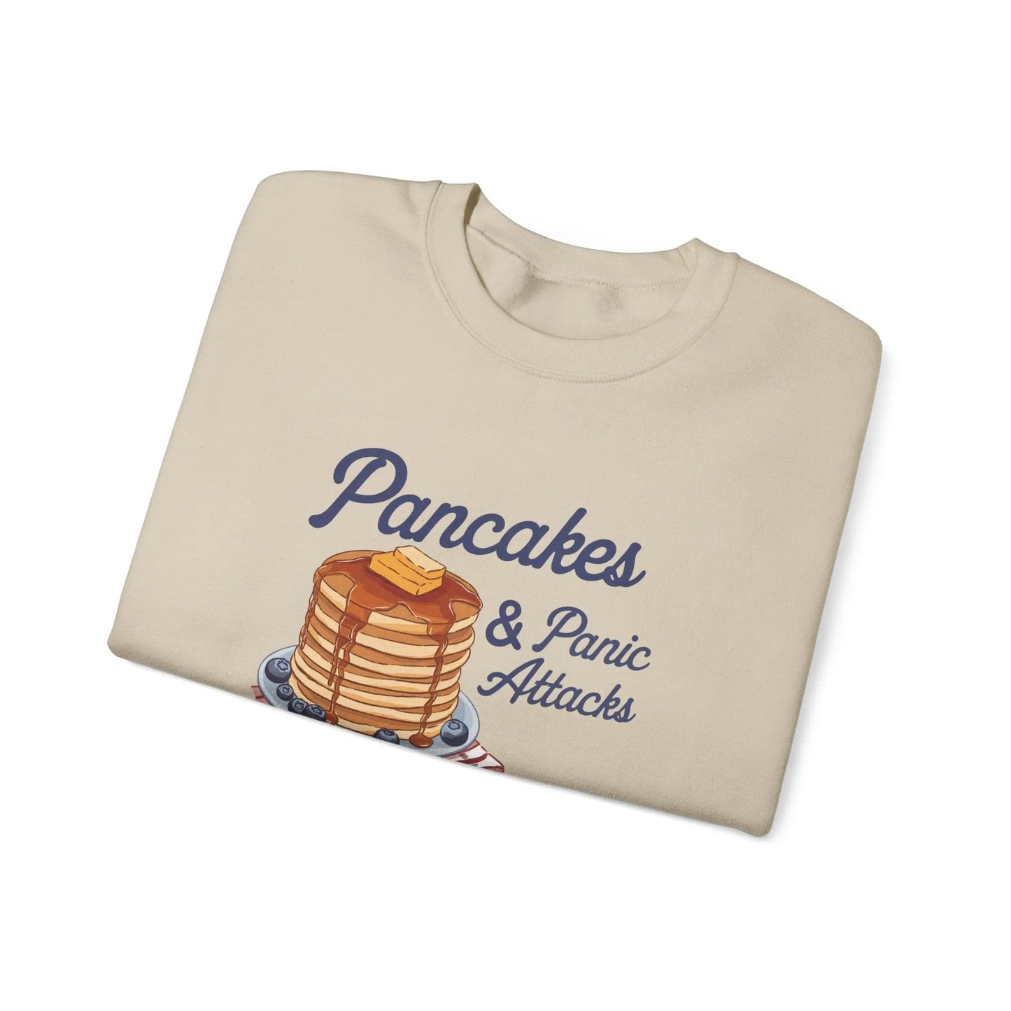Pancakes and Panic Attacks Crewneck - MindLyssMoments LLC
