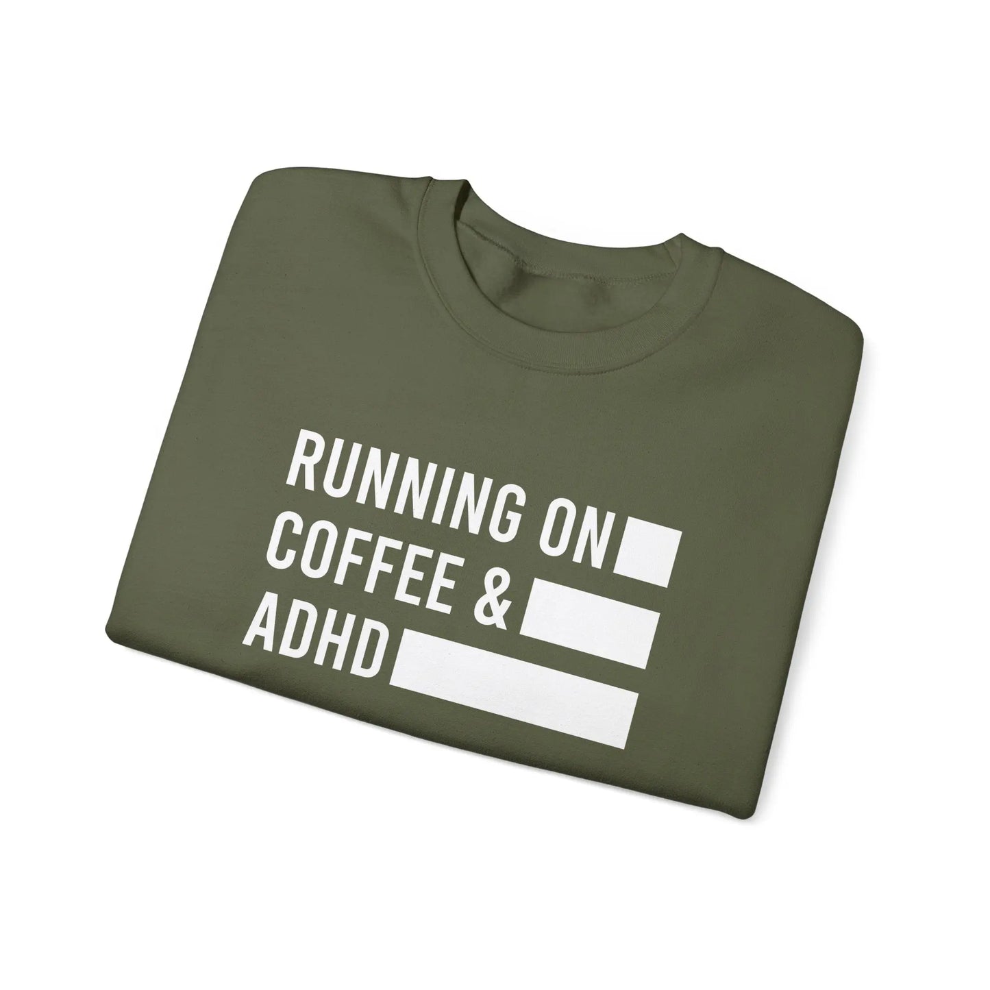 Running on Coffee and ADHD Crewneck - MindLyssMoments LLC