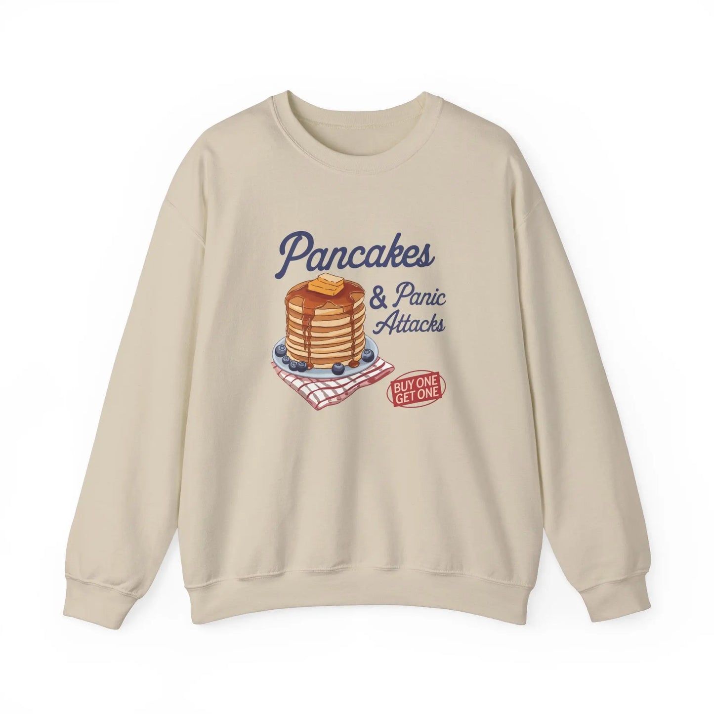 Pancakes and Panic Attacks Crewneck - MindLyssMoments LLC