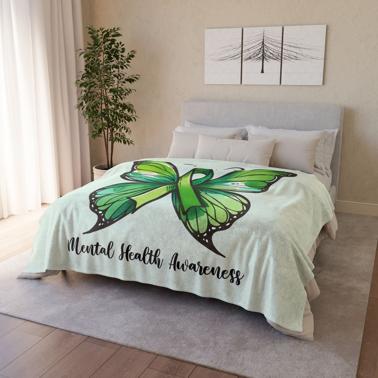 Mental Health Awareness Blanket Printify