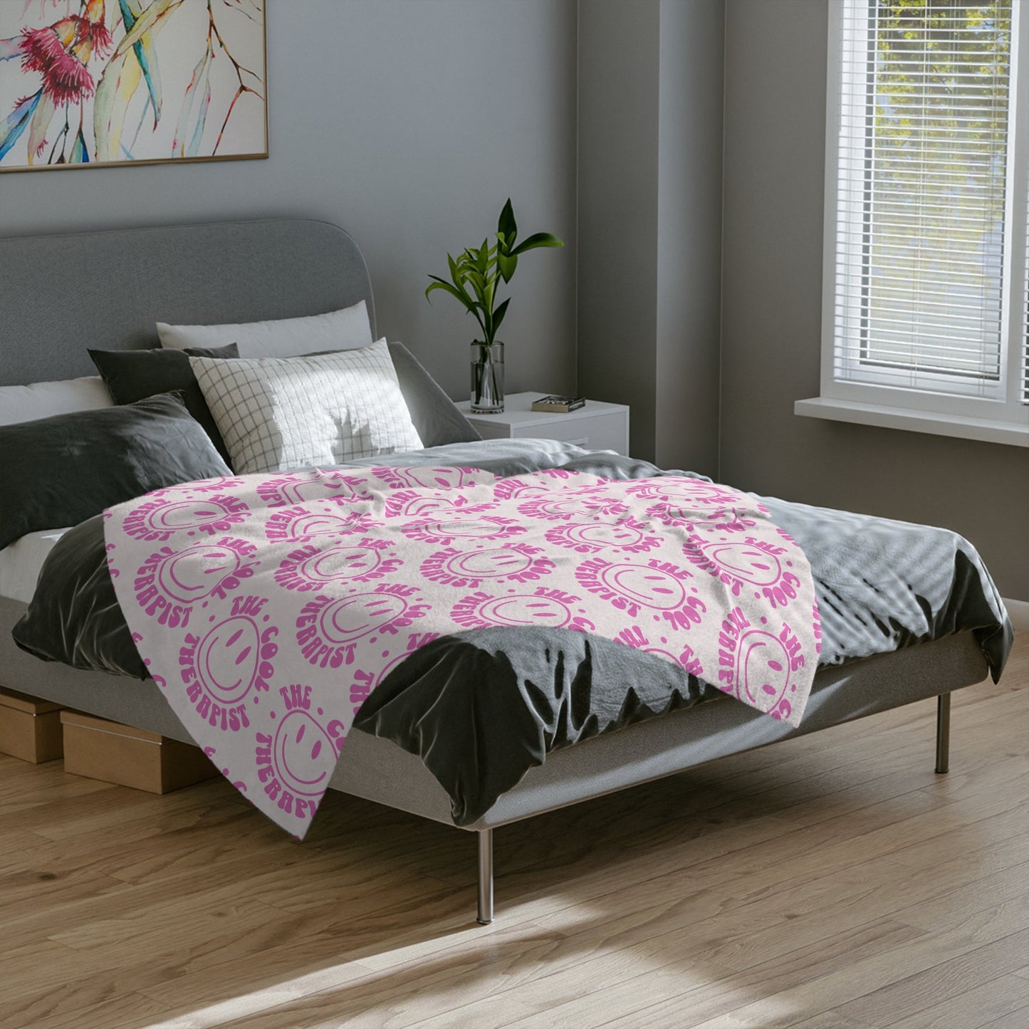 The Cool Therapist Blanket (Pink) Printify
