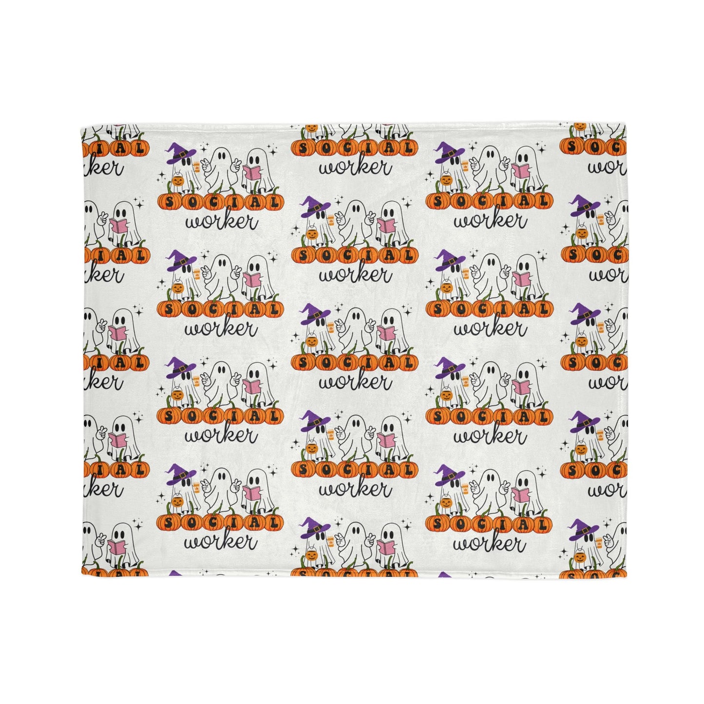 Social Worker Halloween Blanket Printify