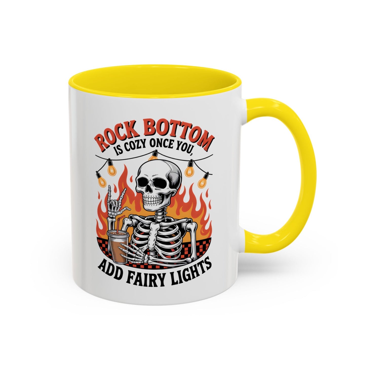 Rock Bottom Skeleton Mug (11oz, 15oz) Printify